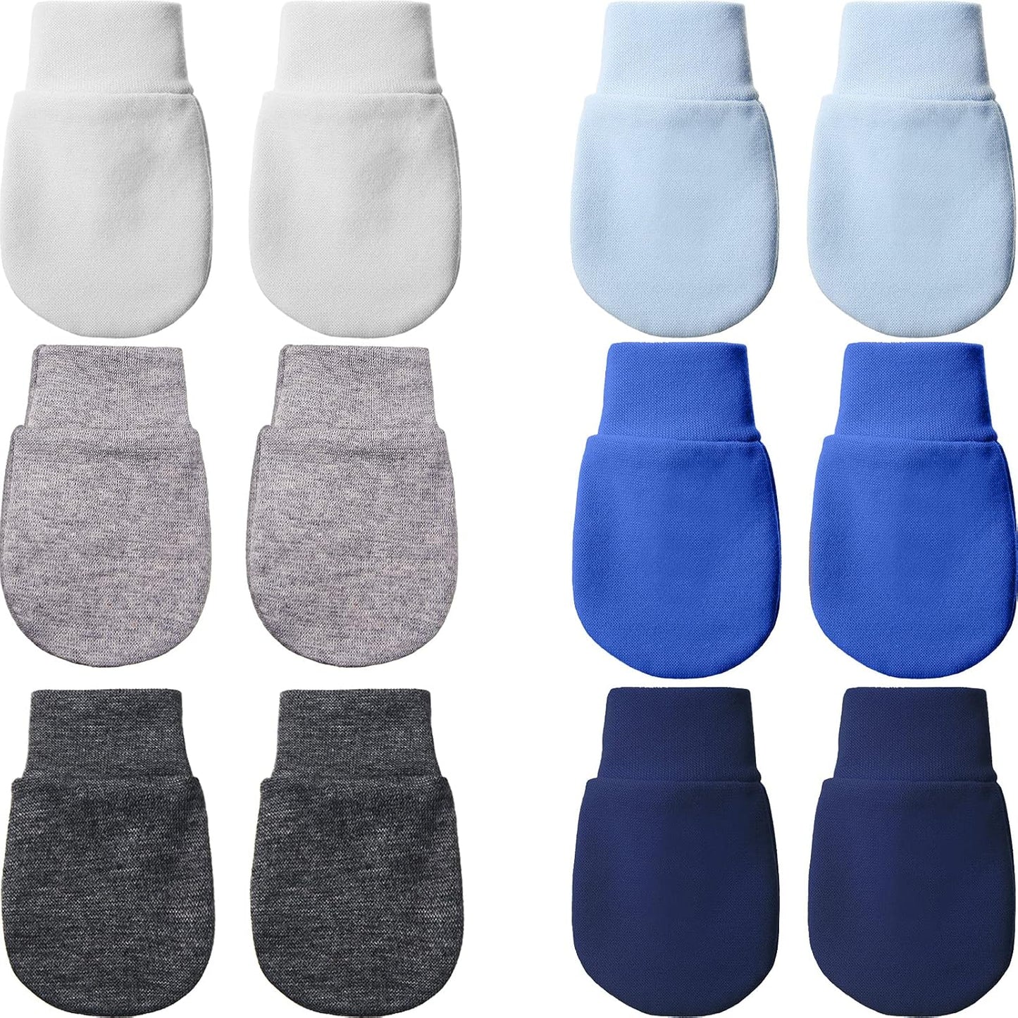Geyoga 6 Pairs Newborn Baby Mittens No Scratch Gloves Infant Toddler Anti Scratch Essentials Unisex for 3-9 Months Girls Boys