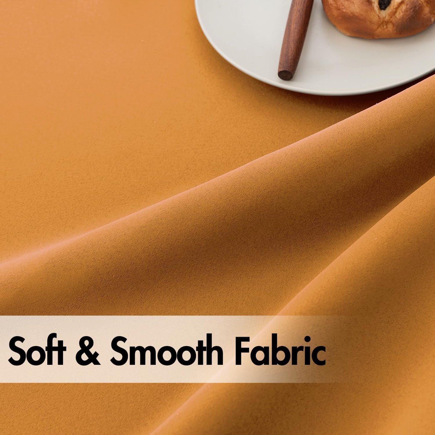 ANRODUO Back Tab Blackout Curtains for Bedroom Living Room, Rod Pocket Pinch Pleated Thermal Insulated Room Darkening Curtains 84 Inches Long 2 Panels, Mustard Yellow, 42 x 84 Inch