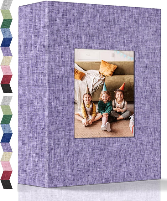 popotop Photo Album 4x6-200 Photos Photo Books with 200 Horizontal Pockets,Linen Cover Albums for Family Wedding Anniversary Baby Vacation Pictures
