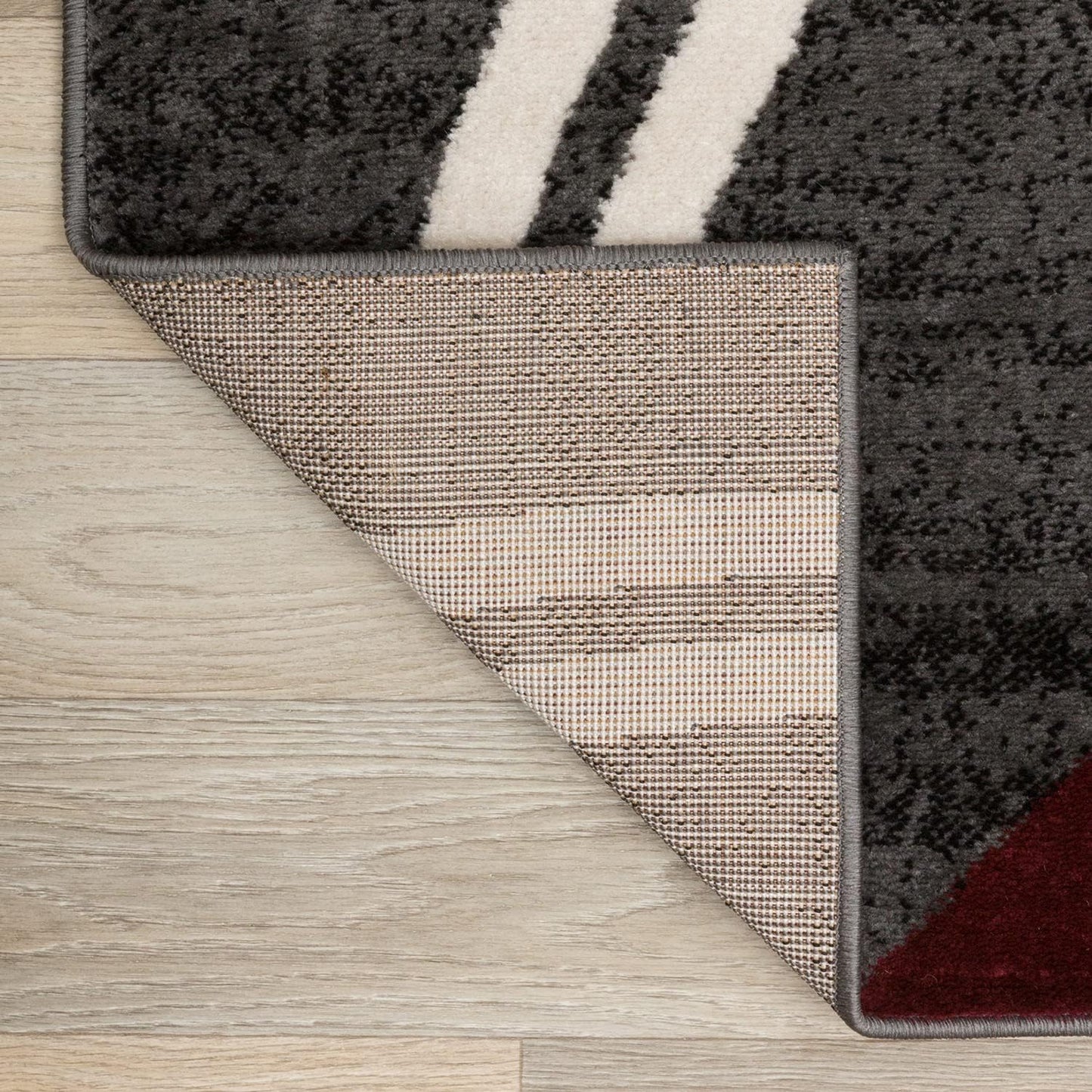 Rugshop Modern Wavy Circles Design Area Rug 8'8" x 12' Red