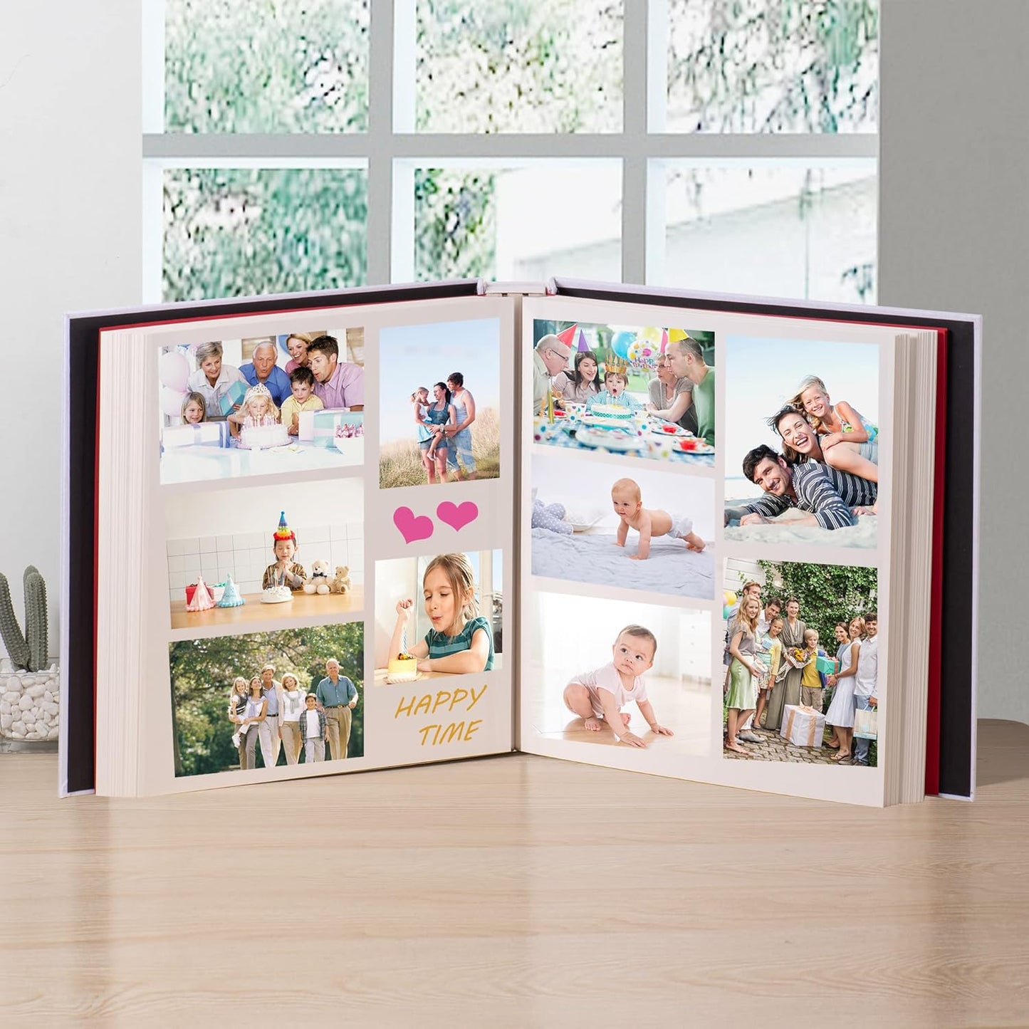 Large Photo Album Self Adhesive 4x6 8x10 10x12 Scrapbook Magnetic Album DIY Scrapbook Length 13 x Width 12.8 (Inches) 120 Sticky Pages Linen Cover DIY Photo Album(White)