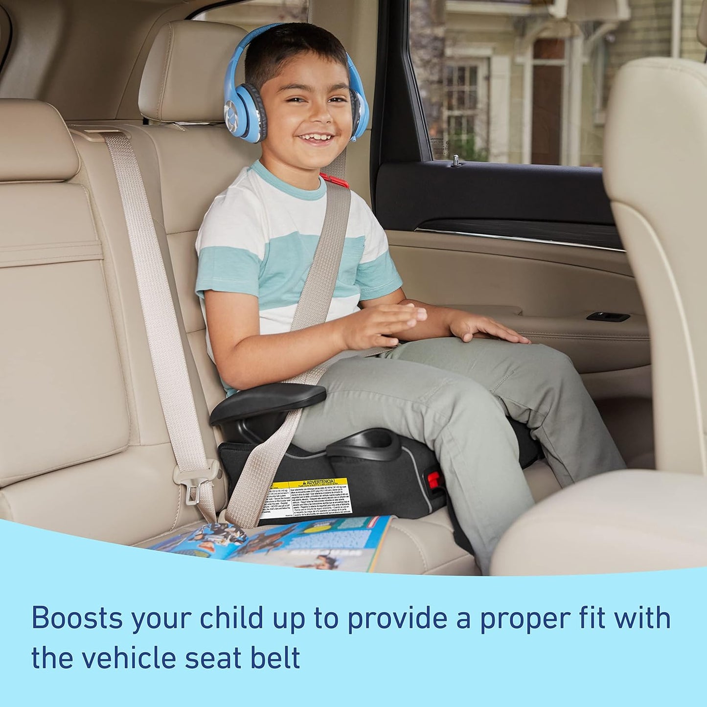 Graco® TurboBooster® LX Backless Booster with Affix Latch | Backless Booster Seat for Big Kids Transitioning to Vehicle Seat Belt (Rio)