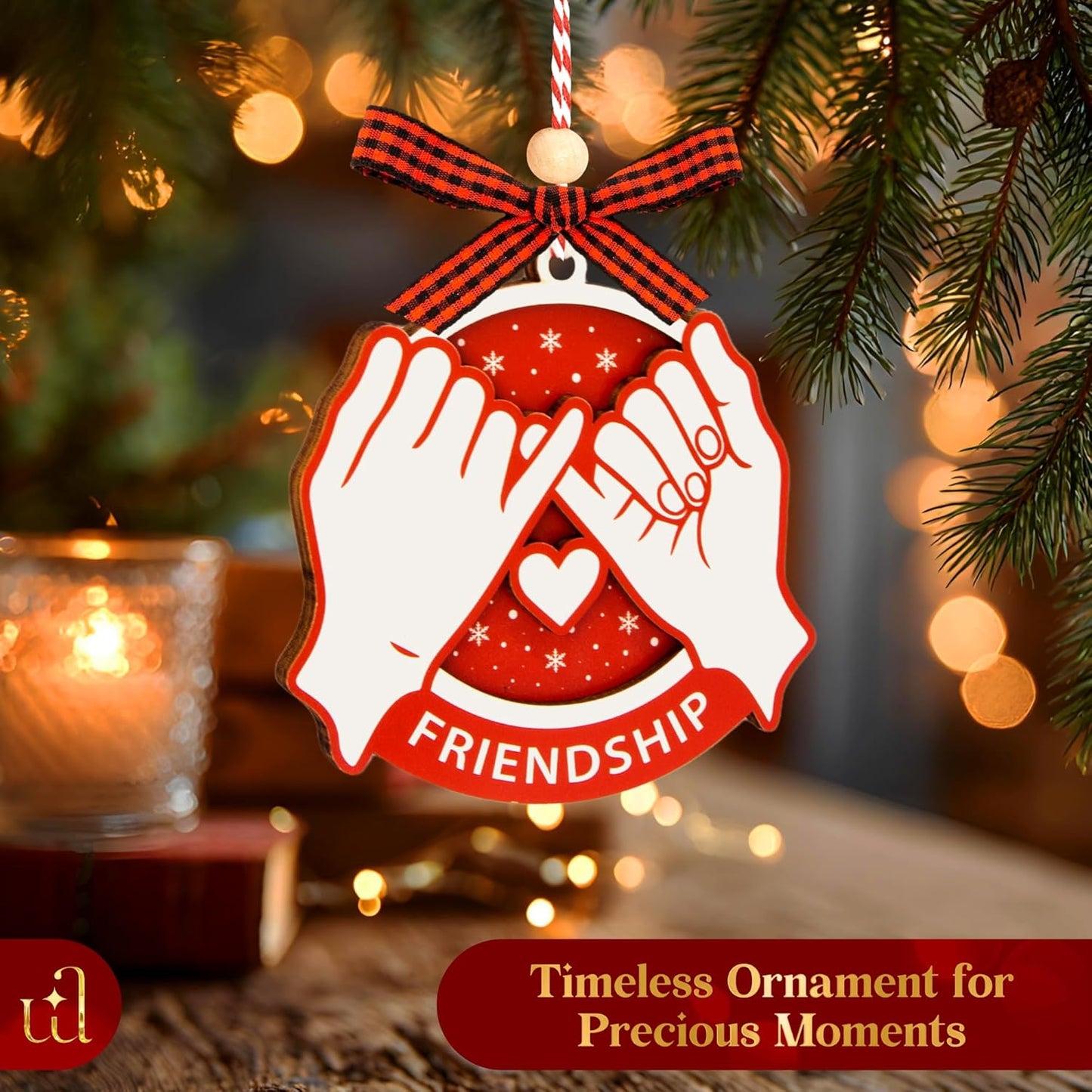 2025 Friendship Ornaments for Women Friends - Best Friends Ornaments for Women, Unique Best Friend Christmas Ornament 2025 for Christmas Tree Decorations, Special Friendship Birthday Gifts