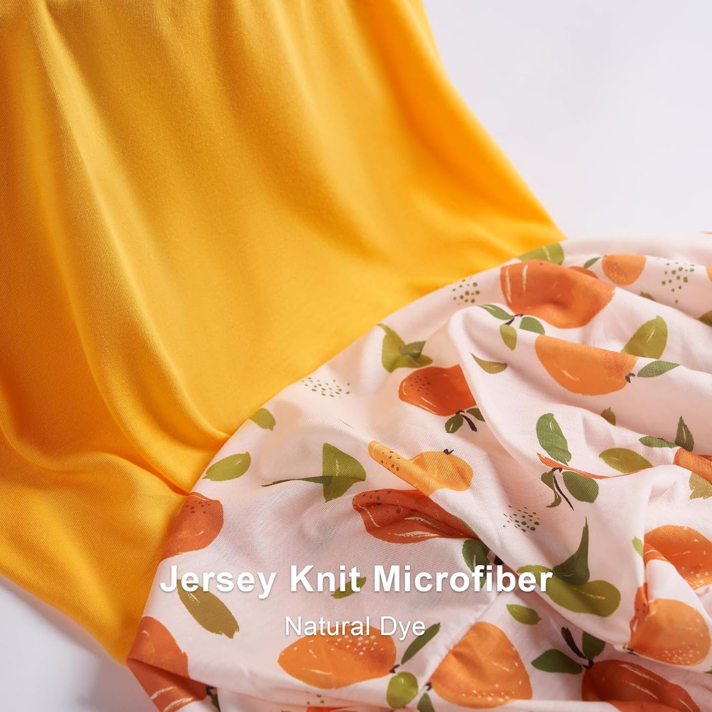 TILLYOU Baby Changing Pad Cover, Changing Table Cover for Girls Boys, Ultra Soft Breathable, 2 Pack Orange Flavour & Orange