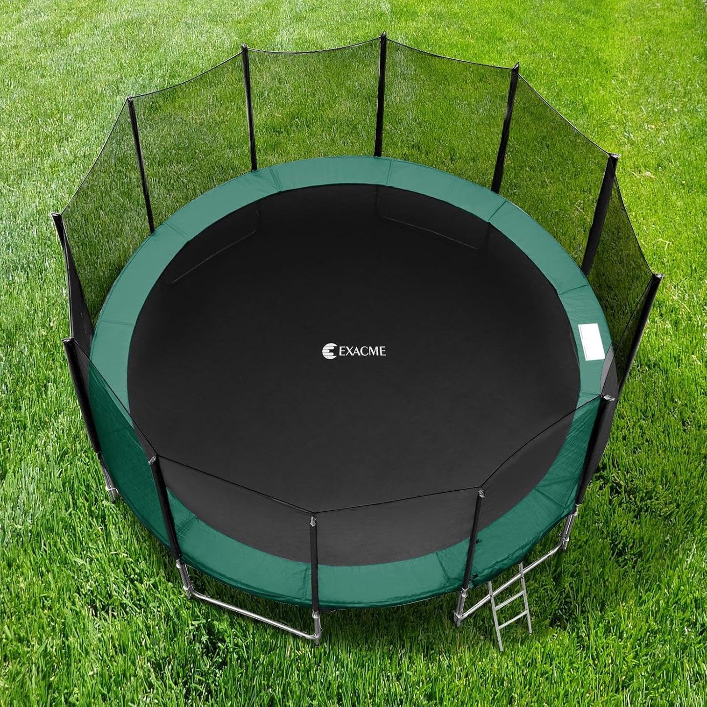 ExacMe Trampoline Pad Replacement 16 15 14 13 12 10 8 Foot, Waterproof Safety Spring Cover Round Frame Pad, No Hole for Pole