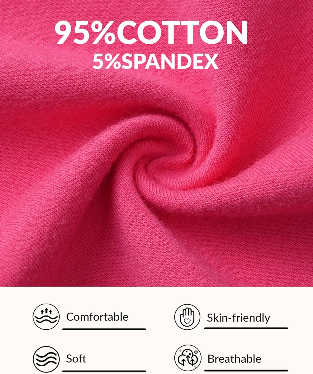 Witwot 5 Pack Toddler Leggings Baby Girl Cotton Pants Toddler Girls Clothes Size 18M-5T