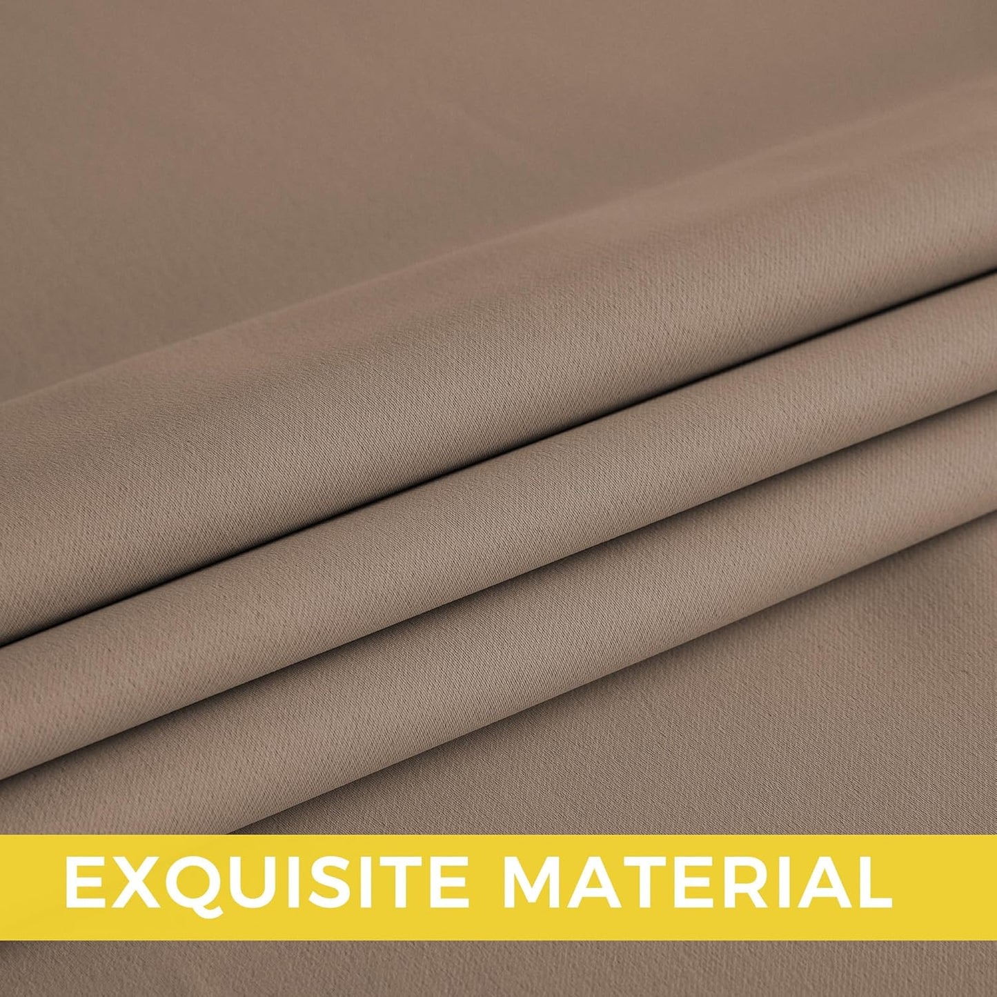 NICETOWN Blackout Thermal Grommet Drapes, Energy Saving Window Treatments for Living Room, Patio, Laundry, Closet, Boys Room - Heavy Duty, 2 Panels, W52 x L84, Cappuccino