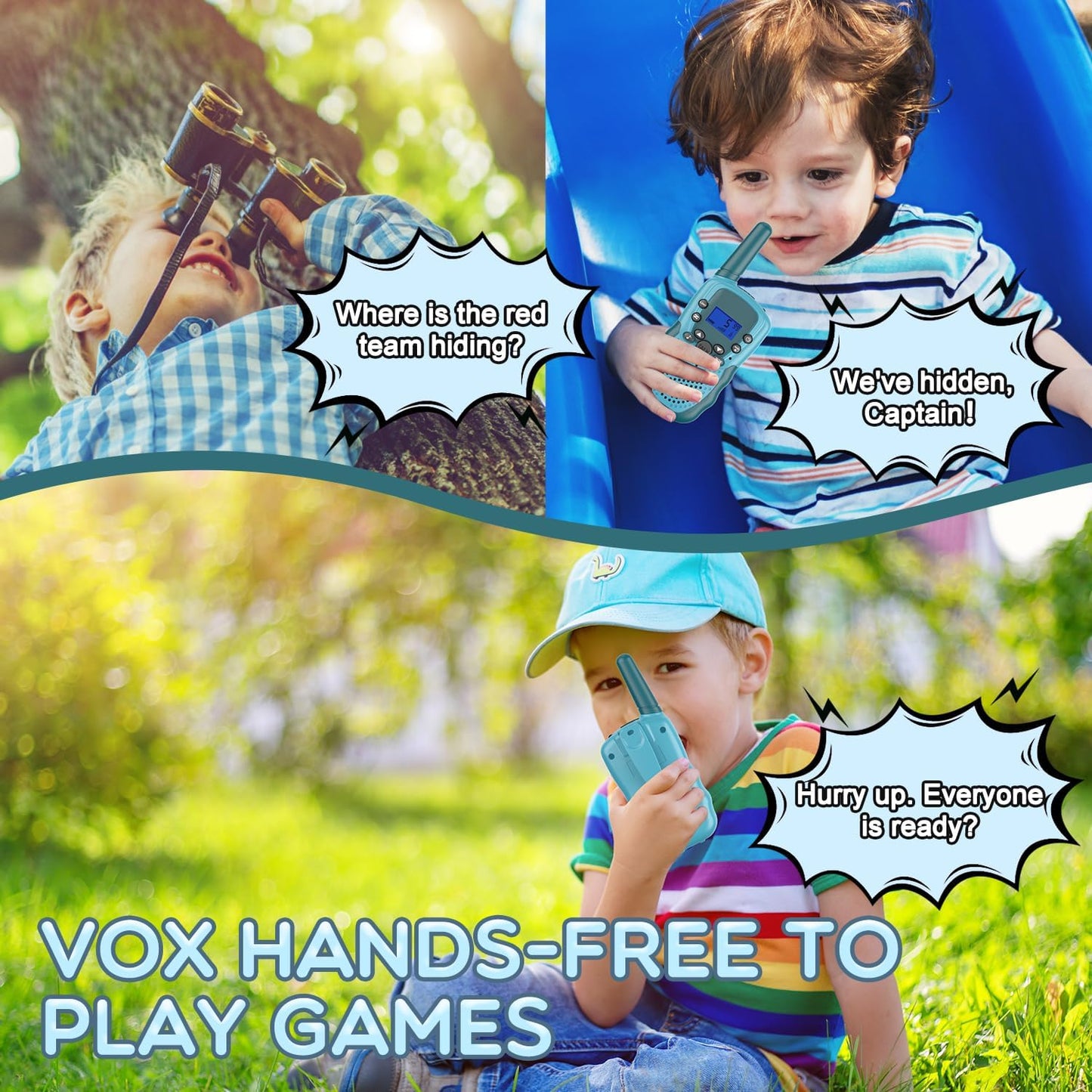 Selieve Walkie Talkies for Kids, Rechargeable Kids Toy for 3 4 5 6 7 8 Year Old Boys Girls, Walkie Talkies Long Range with 22 Channels for Outdoor Adventures, Camping, Hiking Navy Blue