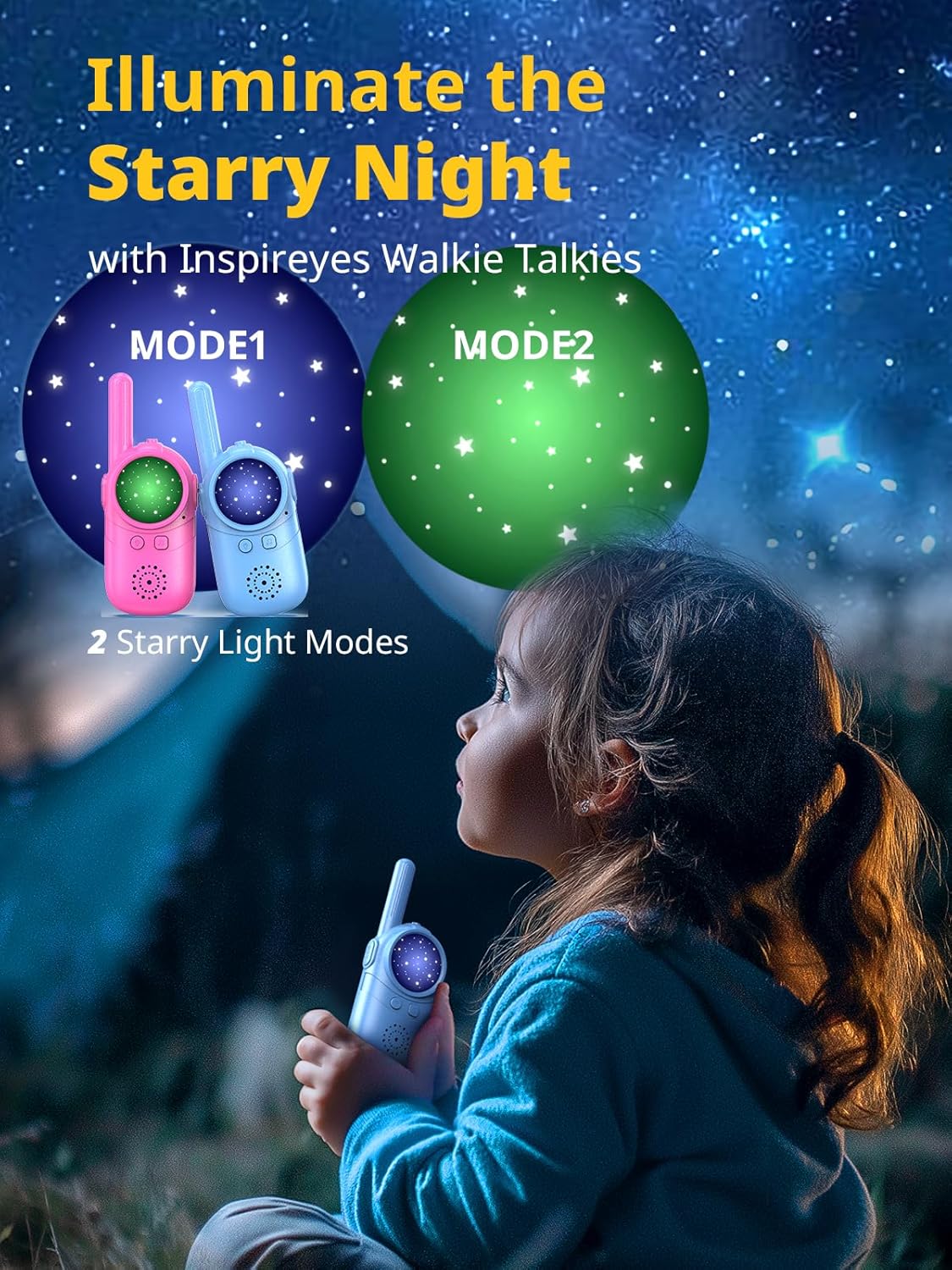 Walkie Talkies for Kids Rechargeable, 3 4 5 Year Old Boy Girl Gifts, 2 Pack Birthday Gifts for 3 4 5 6 7 8 Year Old Boys, Toddler Toys for Indoor Outdoor Games