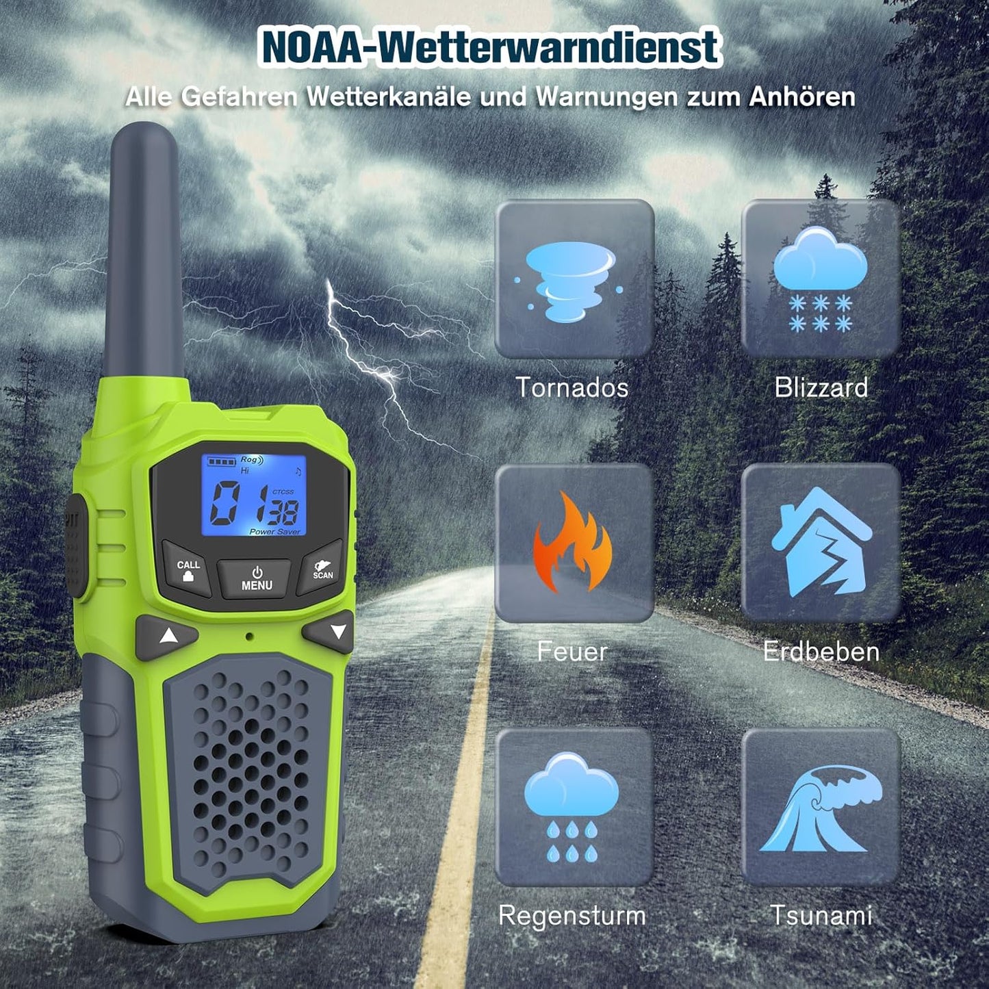 Walkie Talkies for Kids,Long Range 2 Way Radio 22CH VOX,Birthday Gift,Family Walkie Talkie for Camping Hiking Indoor Outdoor，Toys Gifts for 6-12 Years Old Boys Girls（No Batteries）