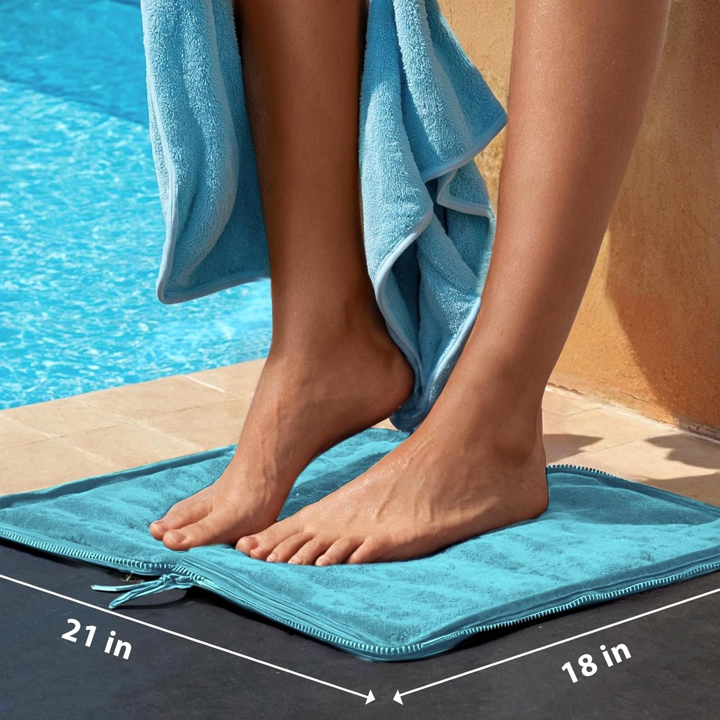 Wet Bag, Wet Dry Bag, Wet bag for swimsuit,Travel, Beach, Pool, Diapers, Dirty Yoga Gym Clothes, Waterproof Embedded Towel Wet Bag(Fleece)-Leakproof Wet Clothes Bag, Beach Travel Essentials