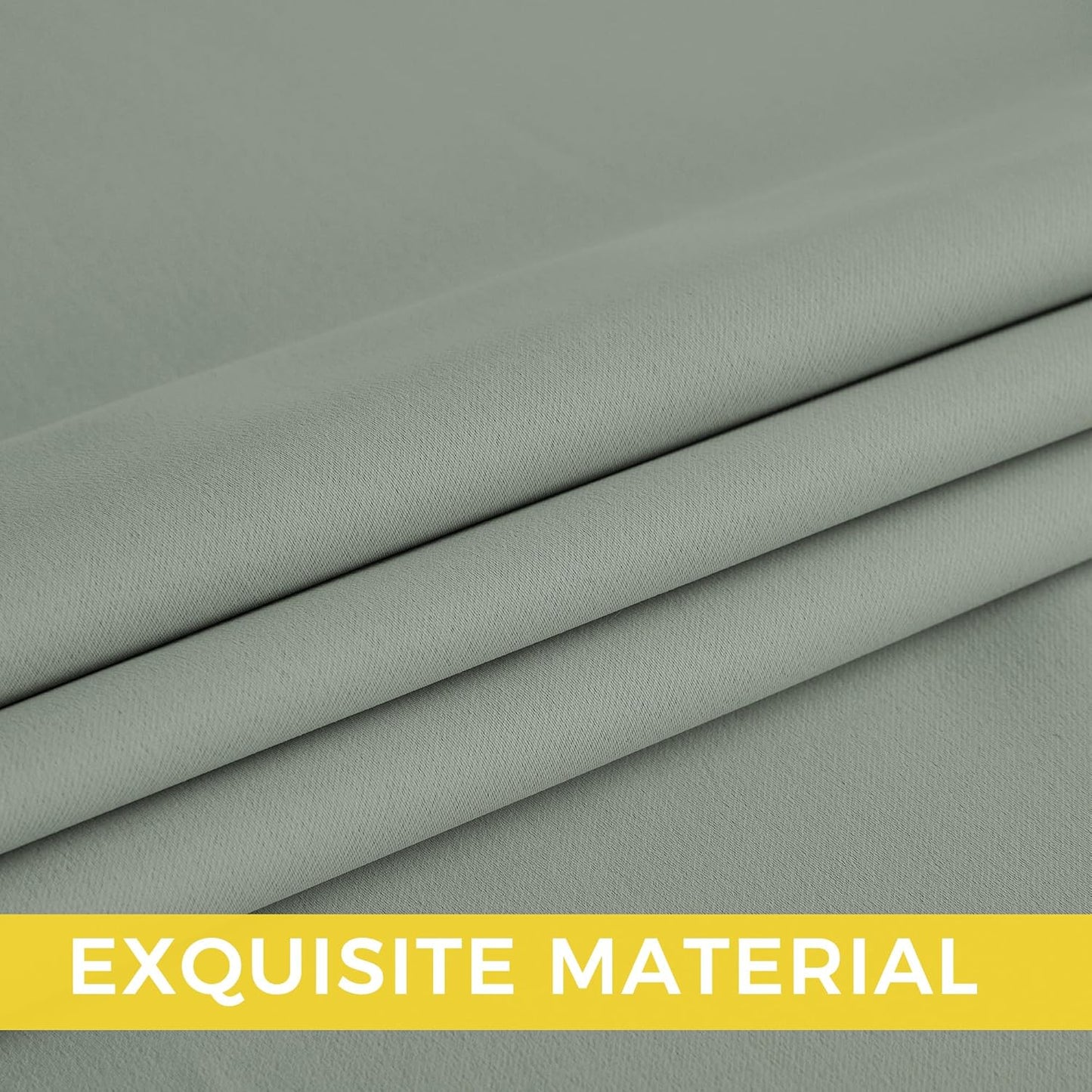 NICETOWN Sage Green Room Darkening Curtains 84 inches Long, Thermal Insulated Grommet Curtains, Chic Blackout Shades for Living Room, Bedroom, Patio, Window, Laundry - Stylish, 2 Panels, W52