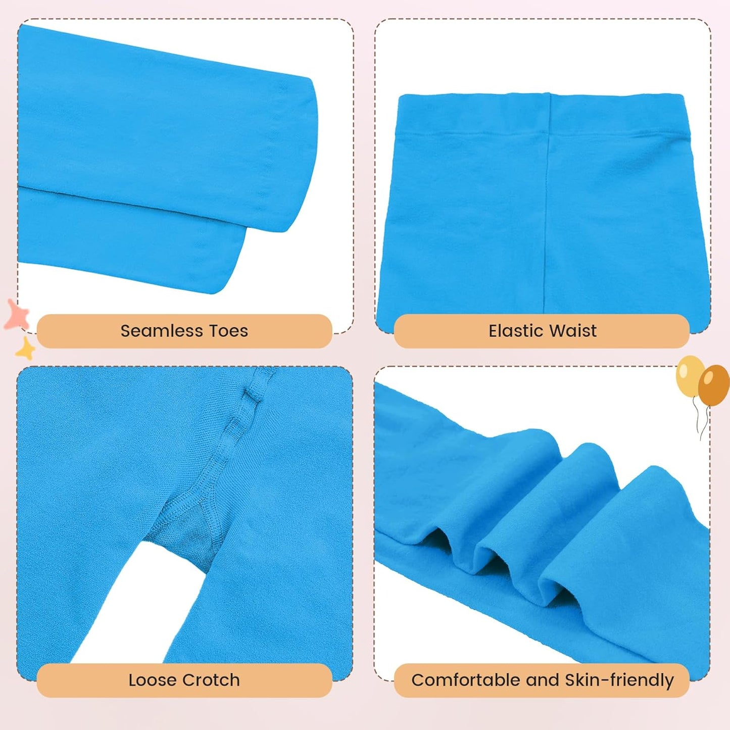 Girls Ballet Dance Tights for Toddler Baby Soft Athletic Leggings Infant Elastic Dance Tights for Girls