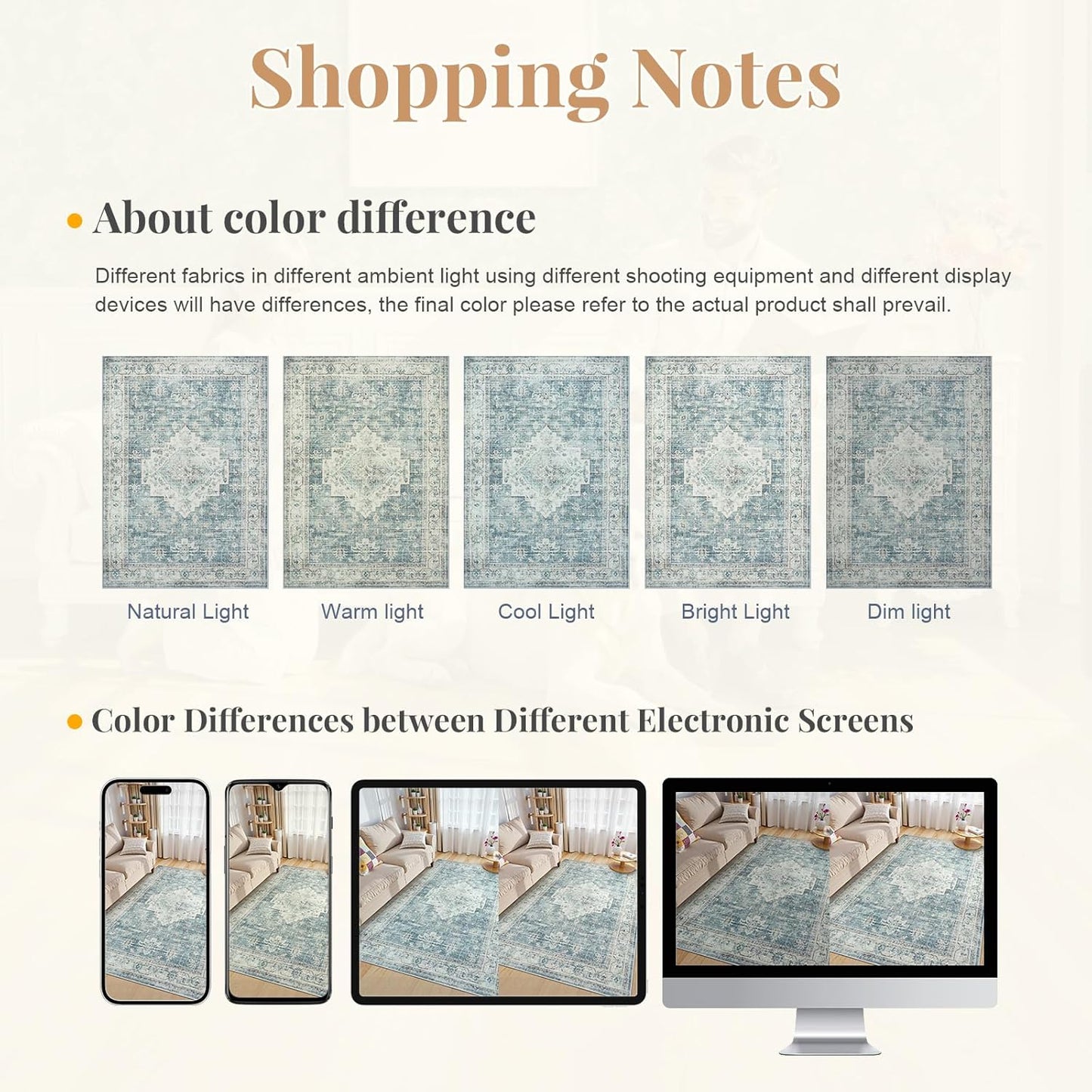 LIVEBOX Washable Rug 2x3 Kitchen Mats for Floor Entryway, Non Slip Front Door Mat for Bathroom Hallway, Boho Low-Pile Small Carpet Farmhouse Throw Indoor Rugs for Bath Sink, Blue