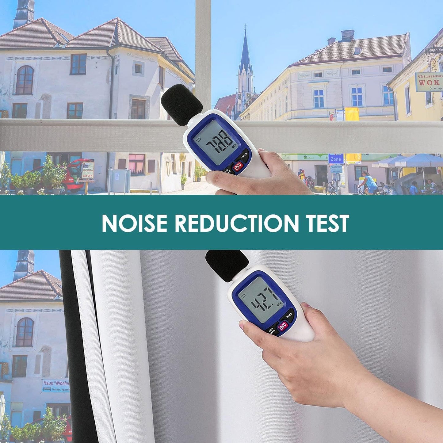 ChrisDowa 100% Blackout Curtains for Bedroom with Black Liner, 2 Thick Layers Total Blackout Thermal Insulated Grommet Long Window Curtains 2 Panels Set (Greyish White, 52 x 95 Inch)