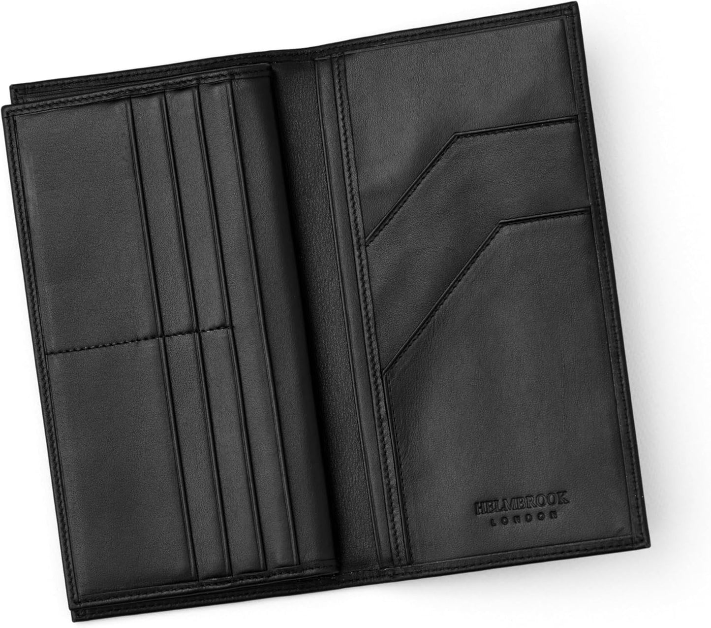 Passport Holder Travel Wallet for Men & Women, RFID Handcrafted Full Grain Leather Cover, 12 Card Slots & 4 Compartments, Gift Box & Pouch, Black