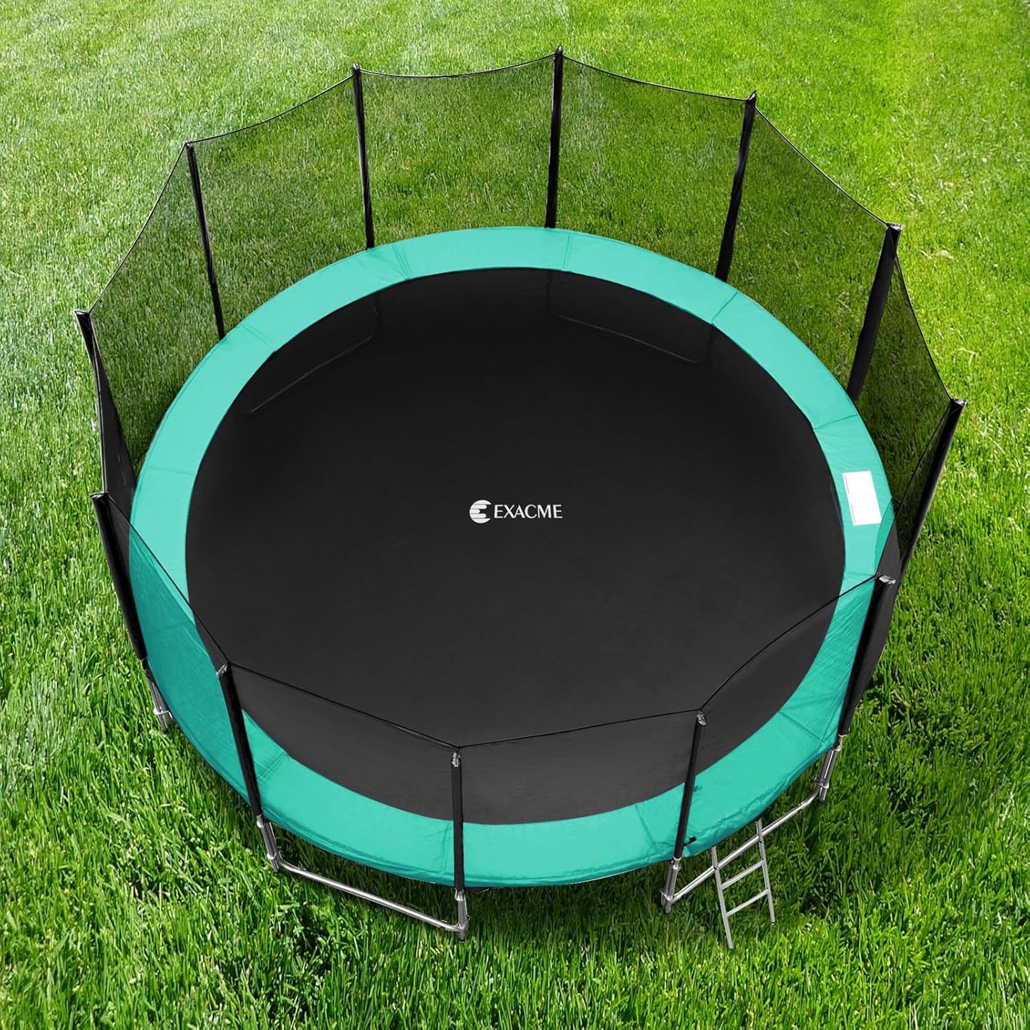 ExacMe Trampoline Pad Replacement 16 15 14 13 12 10 8 Foot, Waterproof Safety Spring Cover Round Frame Pad, No Hole for Pole