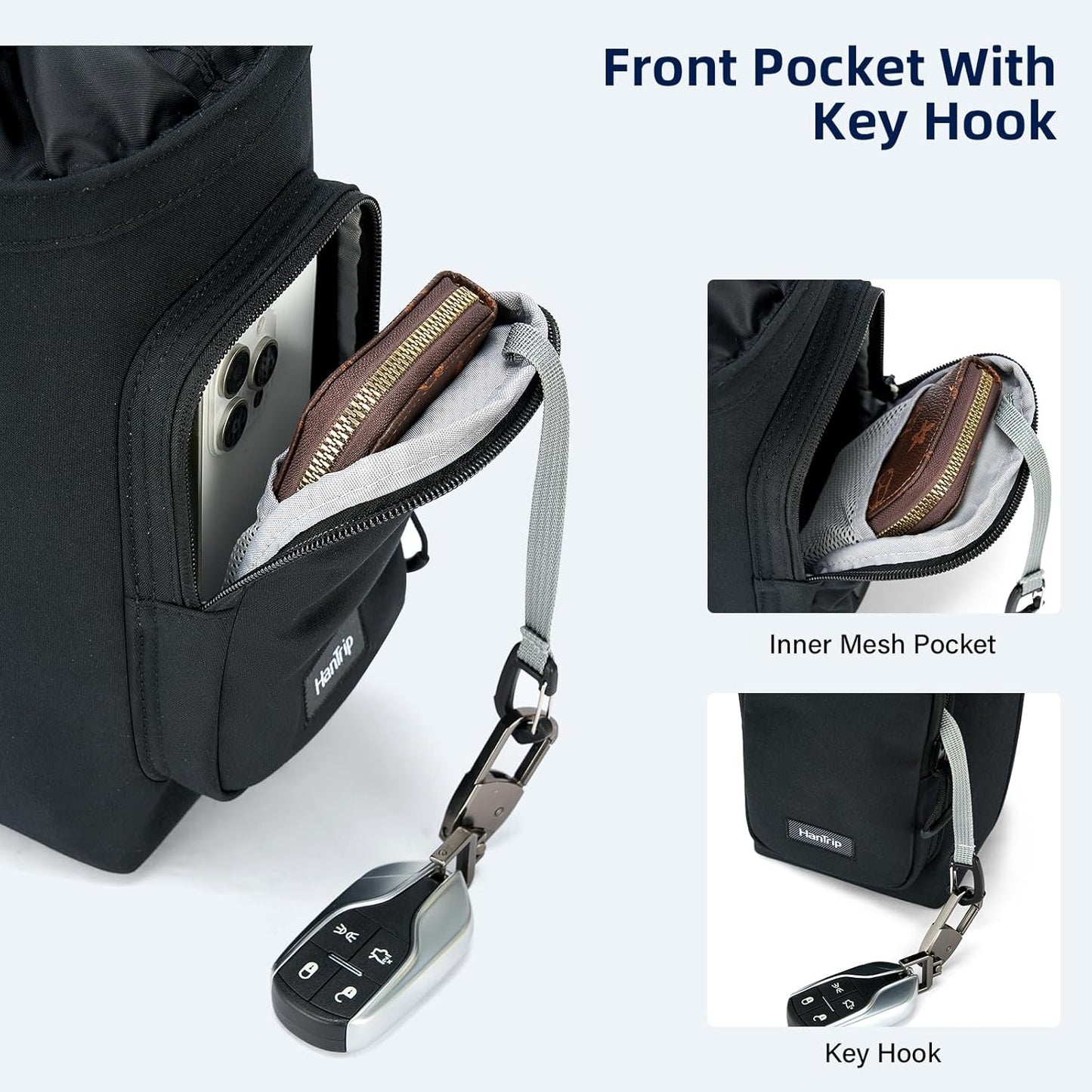 Insulated Water Bottle Carrier Bag with Strap Phone Pocket for 25/32/40/64 oz Tumbler Cup, Water Bottle Holder