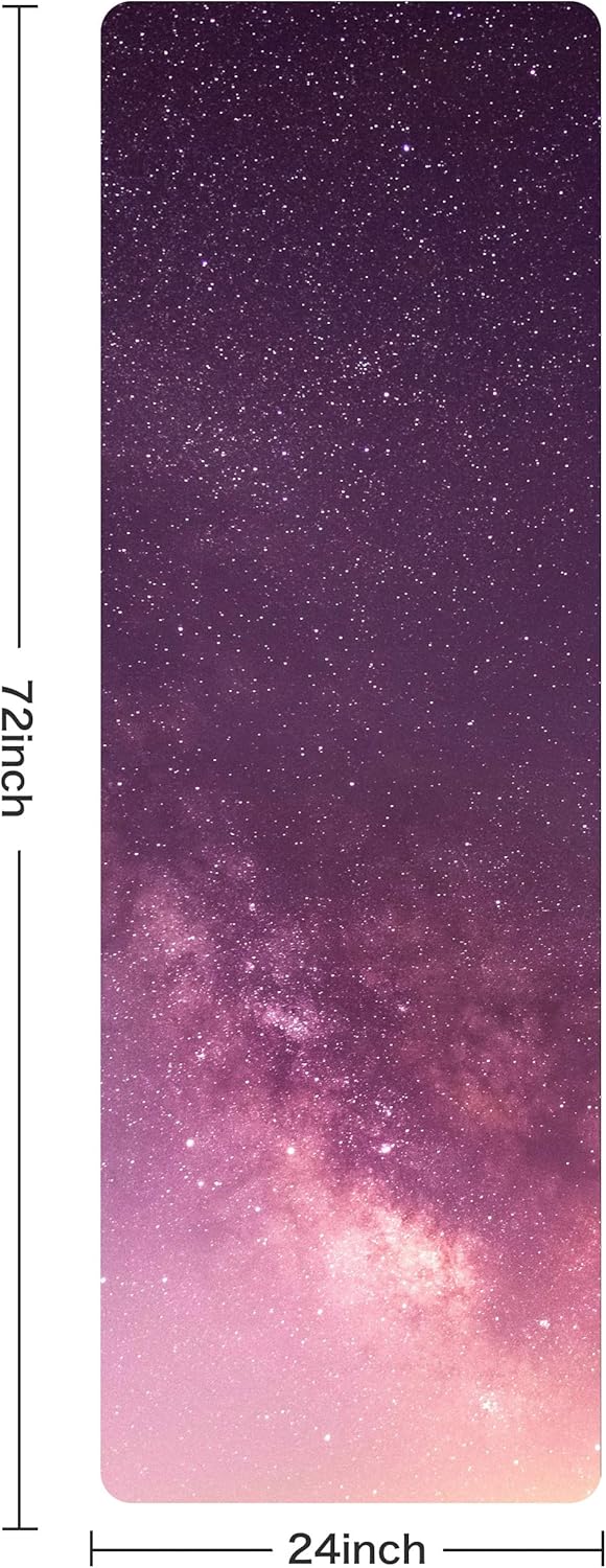 Non Slip Yoga Mat TPE Workout Mat for Men Women, Thick Workout Mat with Carrying Strap, Fitness Mats for Exercise, Yoga, Fitness, Pilates, Floor Workouts (72" x 24" x 6mm)