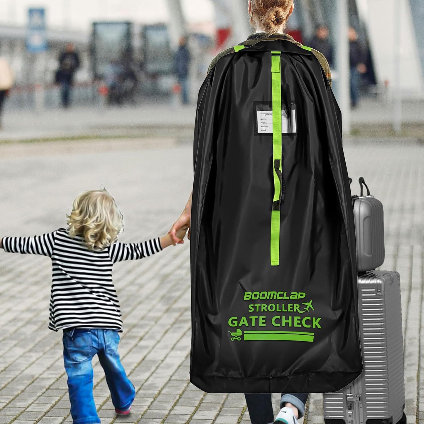 BOOMCLAP Durable stroller travel bag for airplane,stroller bag carseat cover for Double/Single/Jogging Strollers,Waterproof stroller gate check bag
