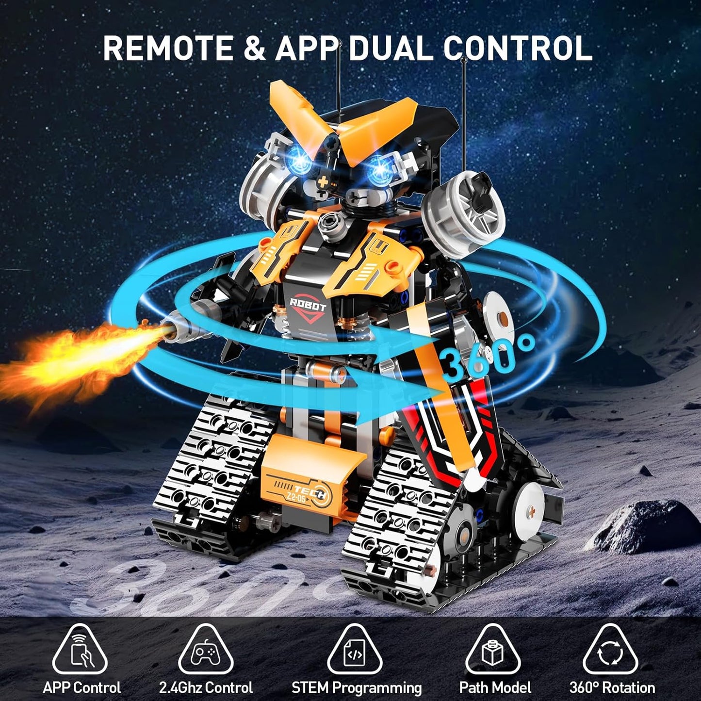 STEM Building Toys for Kids 6-12, 5in1 Remote & APP Controlled STEM Robot Car Tank Building Kit, 600 Pcs DIY Educational Building Blocks Set for Kids Science Learning, Boys Girls Birthday Gifts Ideas