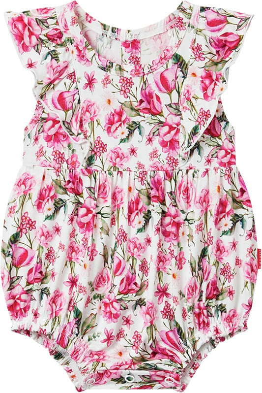 Bamboo Viscose Baby Romper Infant Girl Ruffle Sleeveless Newborn Baby Girl Bodysuit