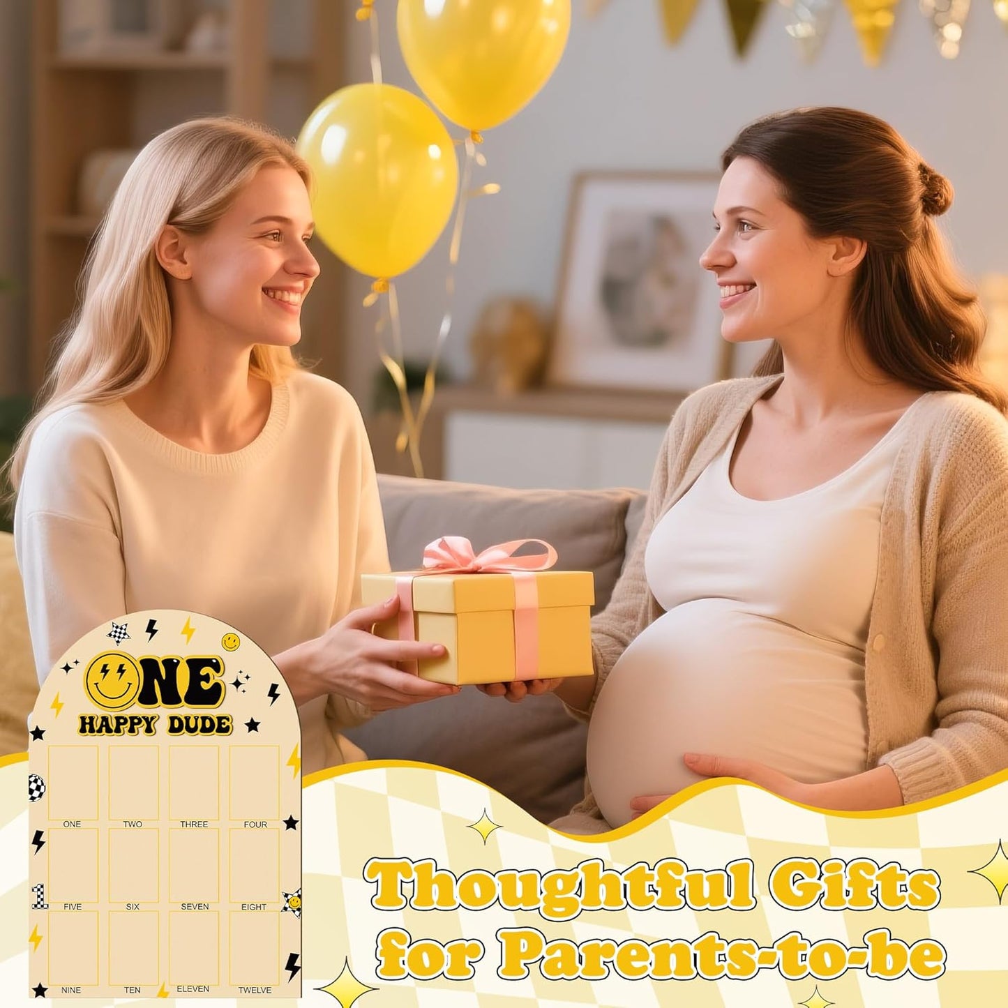 R HORSE My First Year Photo Frame Board, 3D One Happy Dude Birthday Decoration Display Wood Board, Baby Boy First Year Picture Frame 12 Months Milestone 1st Birthday Nursery Decor Gift