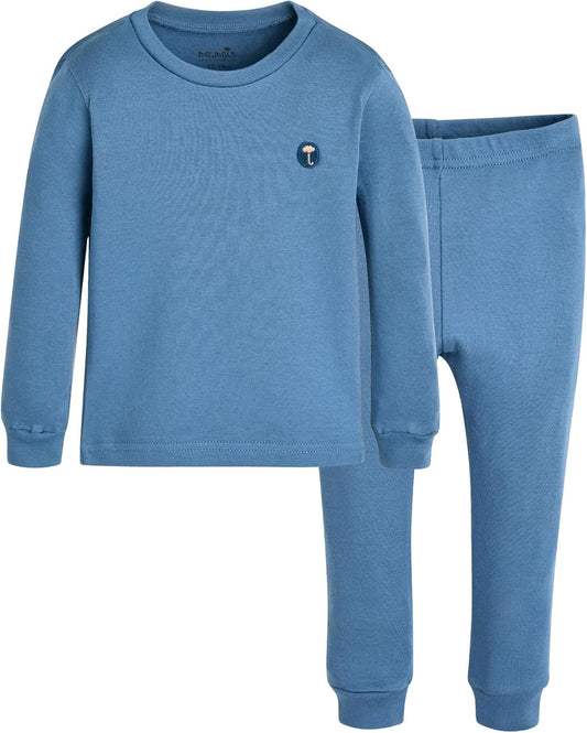moimoln 6M-8Y Modal Cotton Solid Soft Breathable Baby Toddler Boys Girls Snug fit Pjs Long Sleeve Pajamas Set Sleepwear Daily