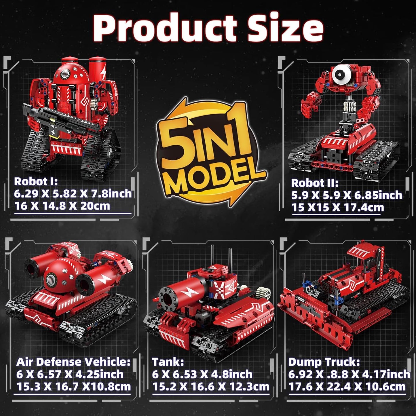 STEM Robot Toys for Kids Ages 8-14, 5-in-1 Remote Control and APP Programmable Robot Toys - 495 Pcs DIY Building Science Educational Kit, Building Block Birthday Present for Teen Boys Girls