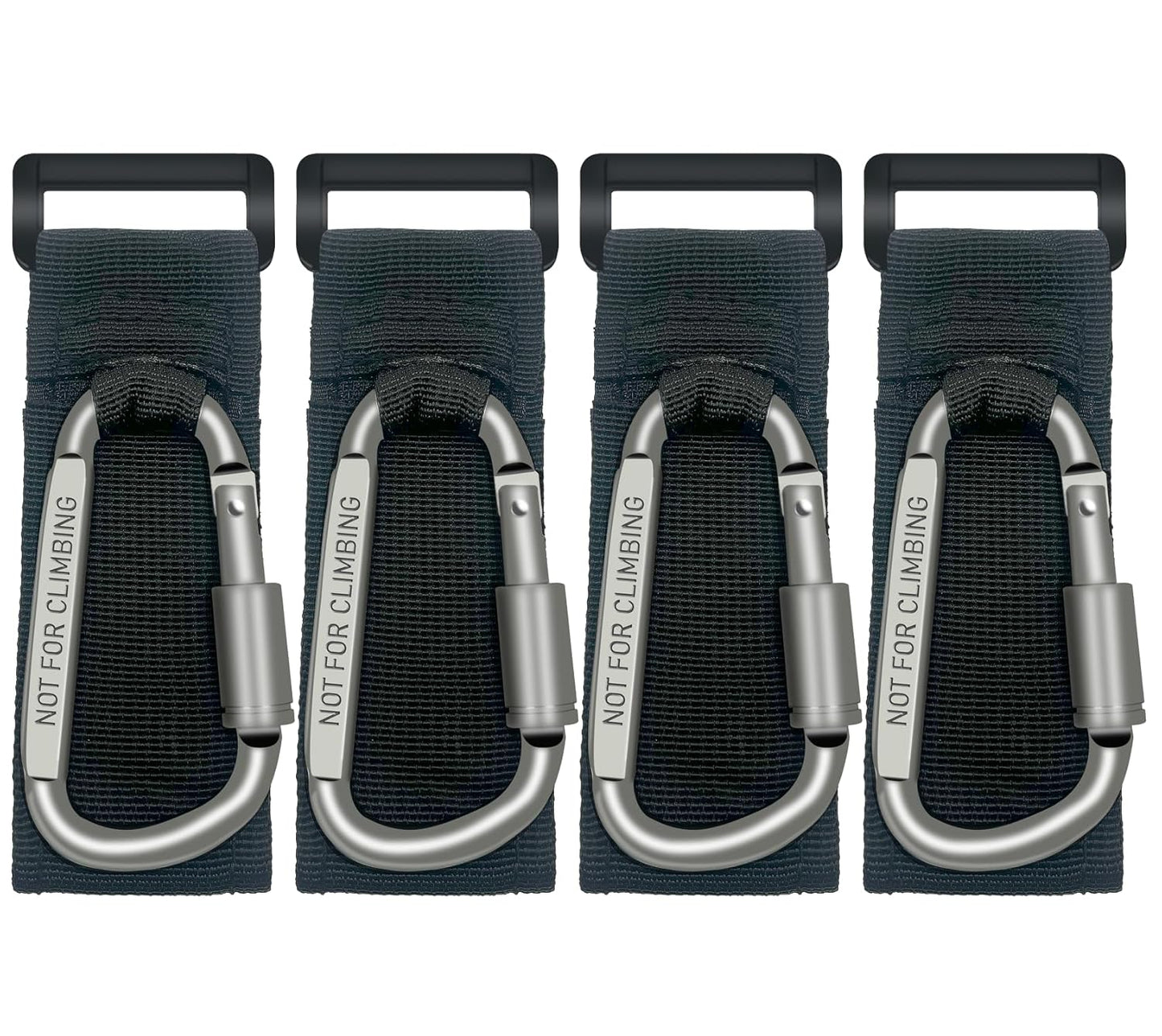 4 Pcs Baby Stroller Hook, Carry 30 lbs per Stroller Carabiner Clip, Adjustable Baby Stroller & Car Seat Hook for Hanging Diaper Bag, Wheelchair,Golf cart, Shopping and Pet Cart
