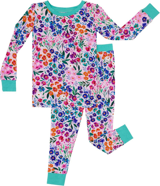 Little Sleepies Two-Piece Pajama Set for Boys & Girls, Soft Viscose from Bamboo Toddler Pajamas for Kids, Family Matching PJs