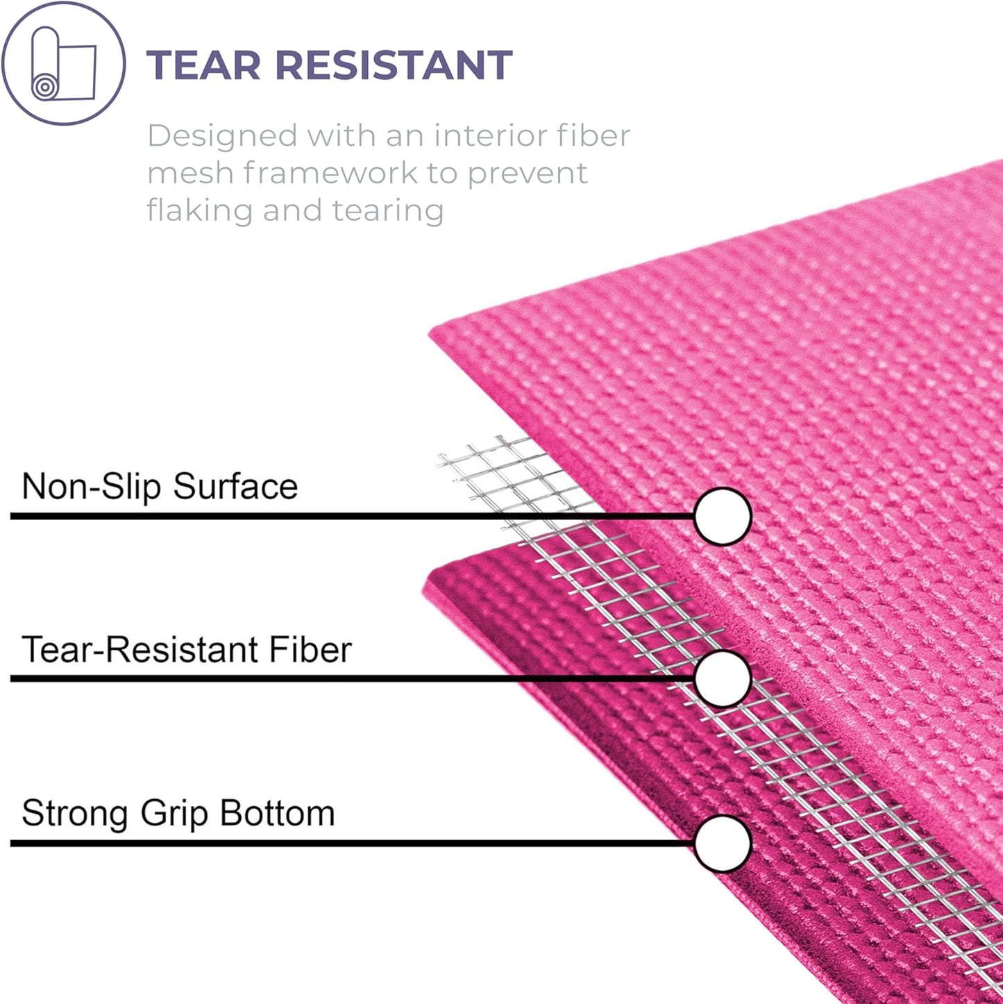 Sunshine Yoga Voyage Yoga Mat, 10 Pack, 72" x 24" Professional Studio and Gym Bulk Yoga Mats, 5mm Thick, Durable, Anti-Tear, Non Slip Fitness and Exercise Mats