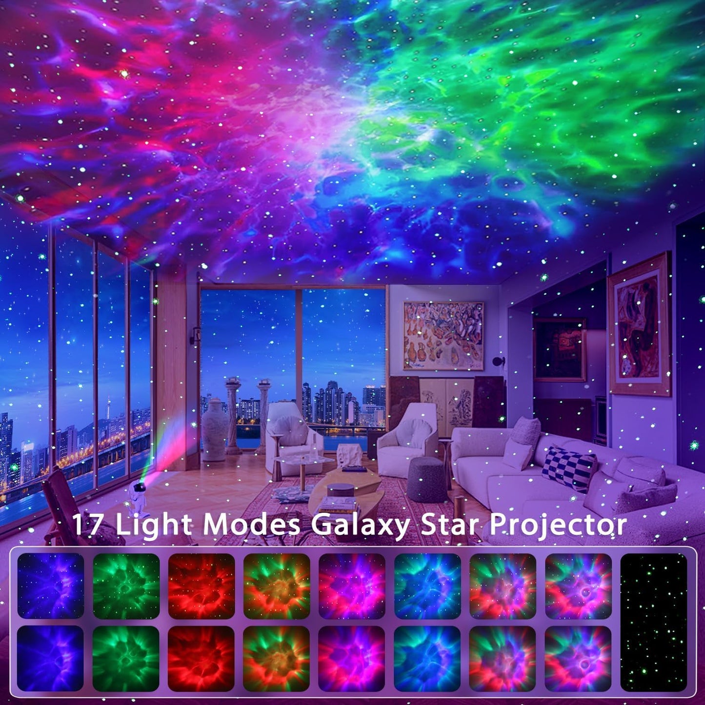 Star Galaxy Projector, Galaxy Night Light Projector for Bedroom with Remote Control & Timer, for Bedroom, Living Room and Home Theater
