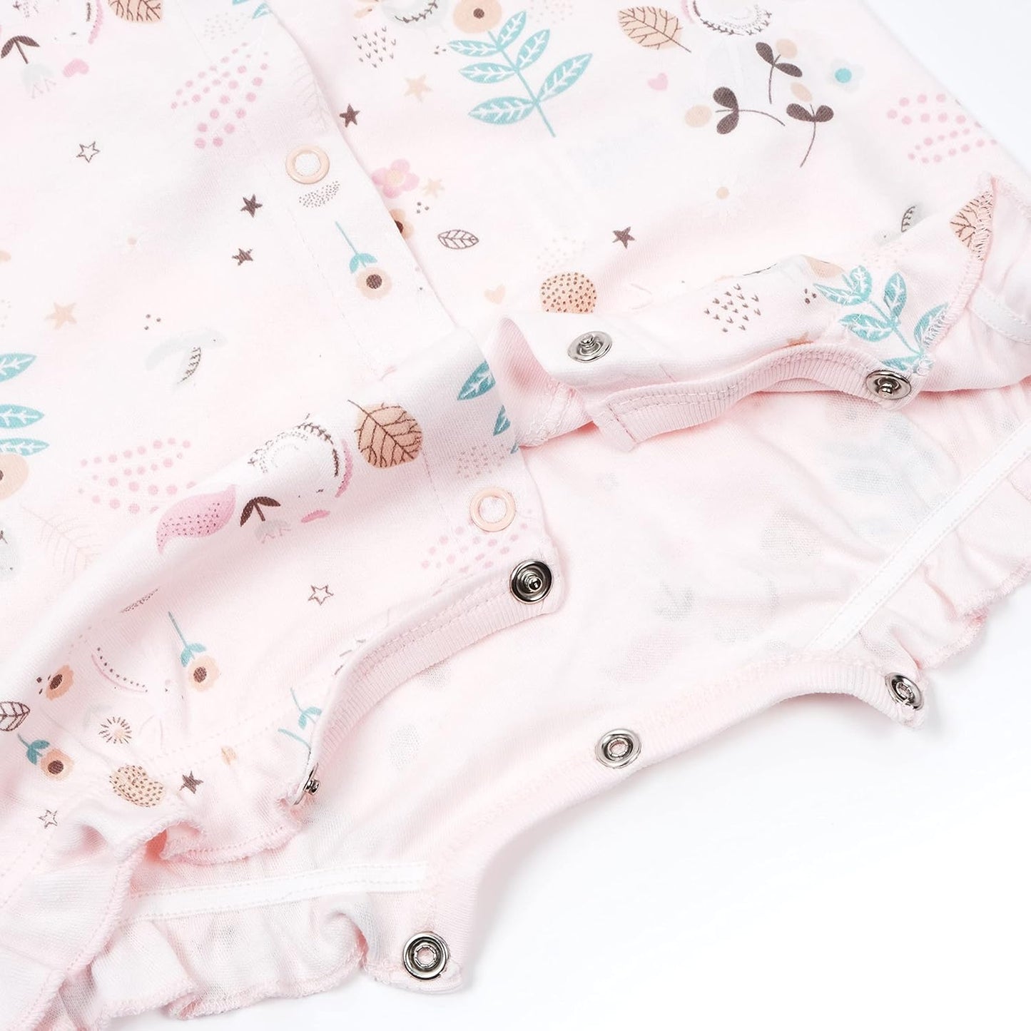 3-pack 100% Cotton Baby Girl Rompers, 0-24 months Ruffle Sleeve Toddler Romper Summer Clothes Set