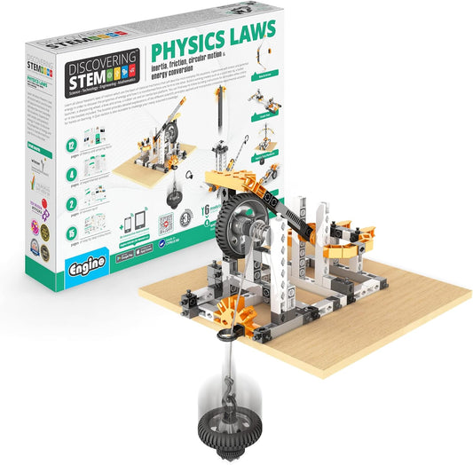 Engino STEM Toys, Physics Laws: Inertia, Friction & Circular Motion, Engineering Kit for Kids 9+, Creative STEM Projects, Gifts for Boys & Girls, Building Toys (6 Model Options)