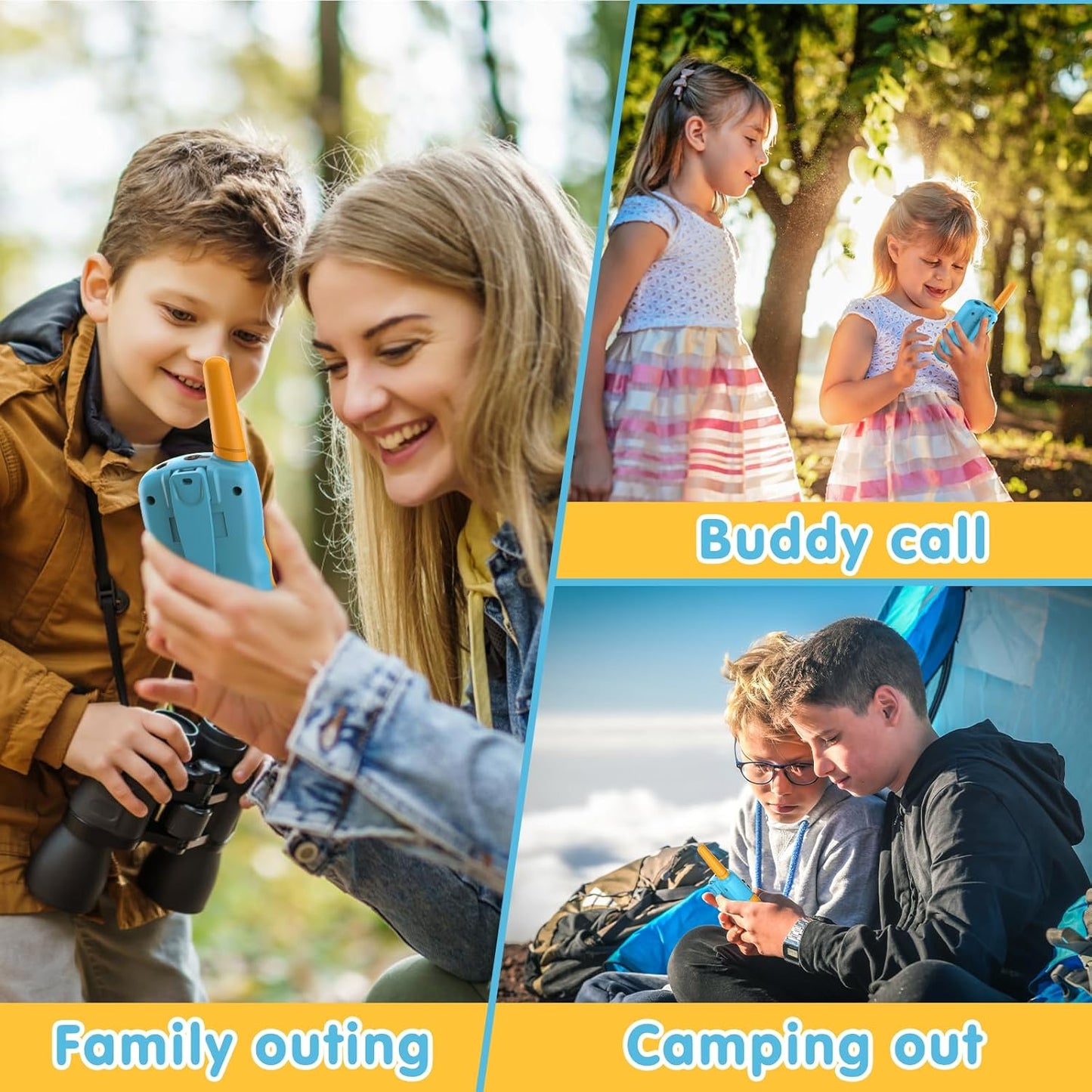 Selieve Toys for 3-12 Year Old Boys Girls, Walkie Talkies for Kids 22 Channels 2 Way Radio Toy with Backlit LCD Flashlight, 3 Miles Range for Outside, Camping, Hiking