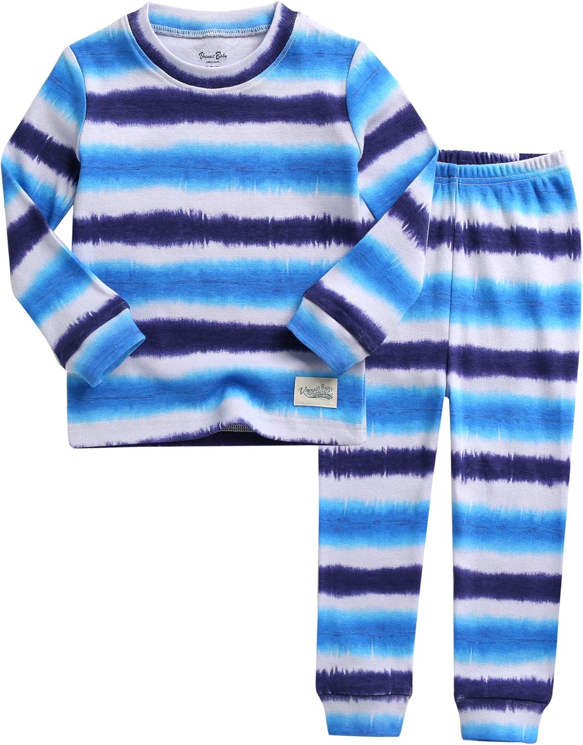 VAENAIT BABY 12M-12Y Toddler Kids Boys Girls 100% Cotton Marbling Tiedye Sung Fit Sleepwear Pajamas 2pcs Pjs Set