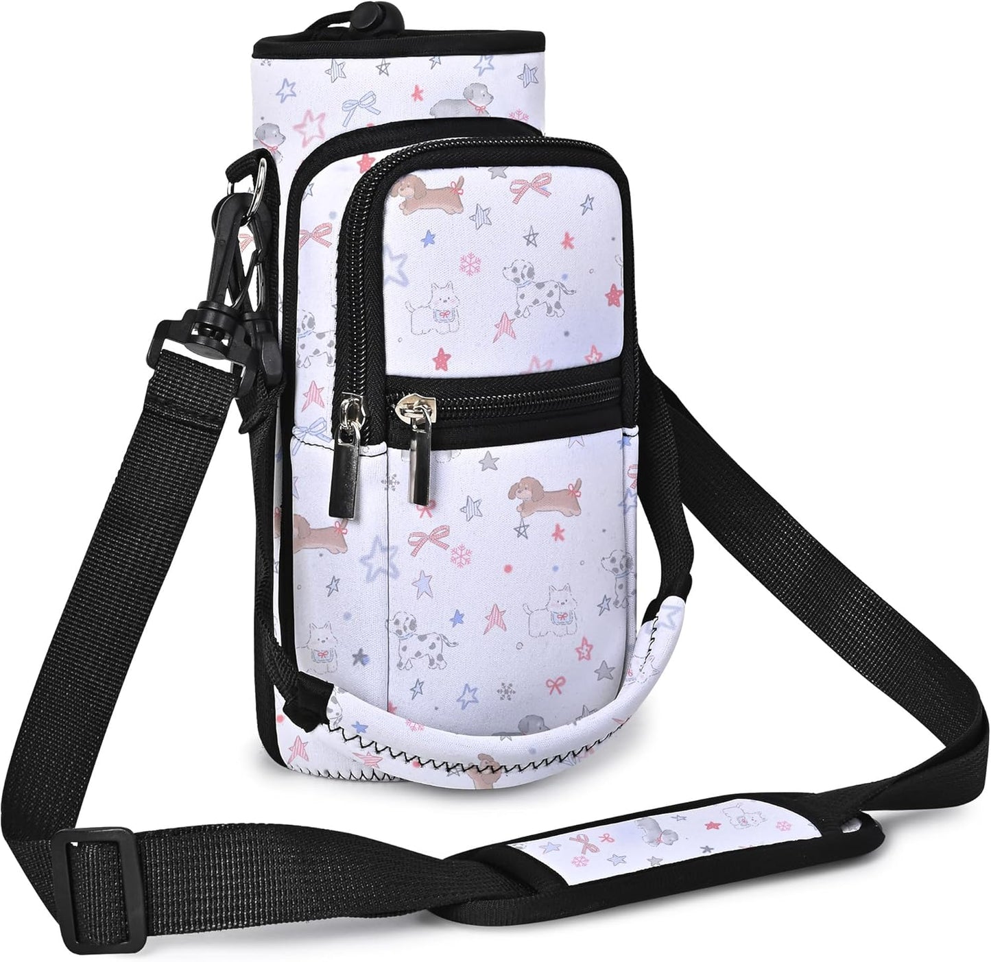 AUPET Water Bottle Sling Bag Sleeve Holder Carrier 25/32/40/64 oz,Insulated Crossbody Water Bottle Case Cover with Strap and Pockets for Men/Women Walking Hiking