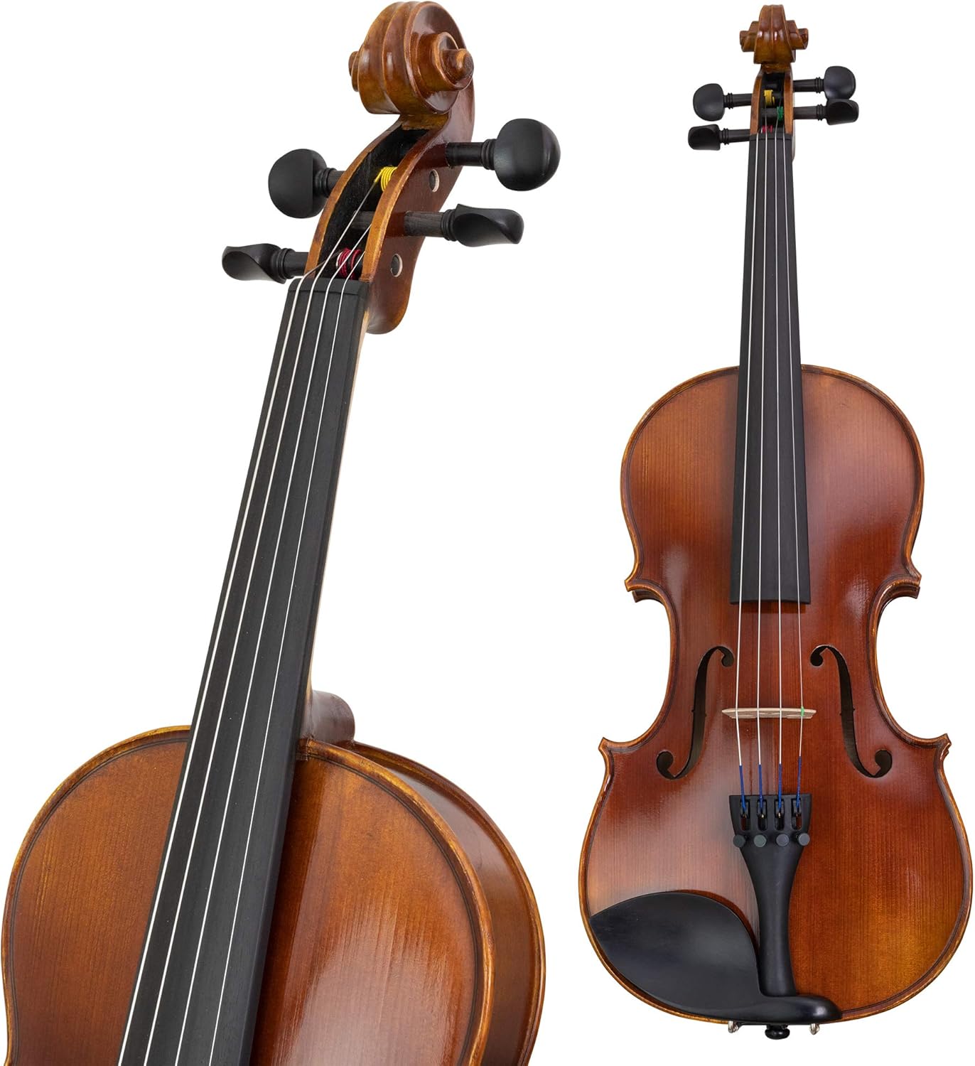 Kennedy Violins Louis Carpini G2 Violin Outfit 1/4 Size — Carrying Case and Accessories Included — Solid Maple Wood & Ebony Fittings
