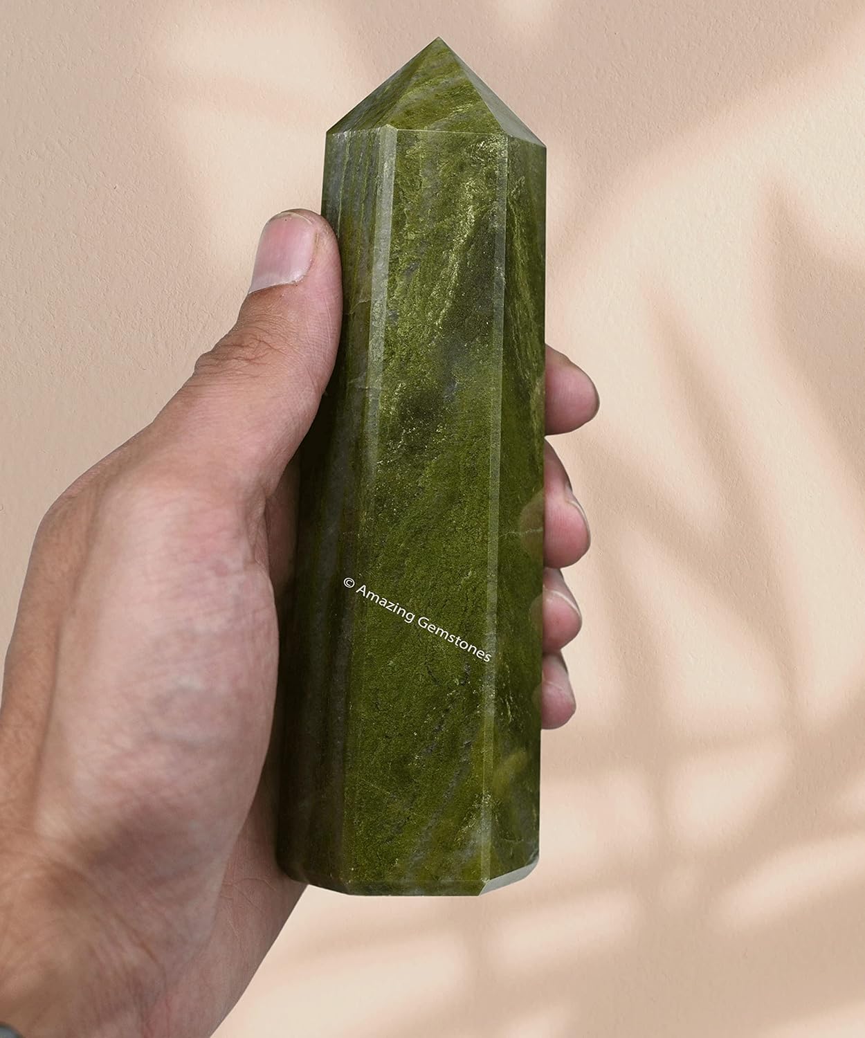 Amazing Gemstone Large Vesuvianite Crystal Towers ~ Natural Healing Crystal Point Obelisk for Reiki Healing and Crystal Grid (5.5 to 6 INCH)