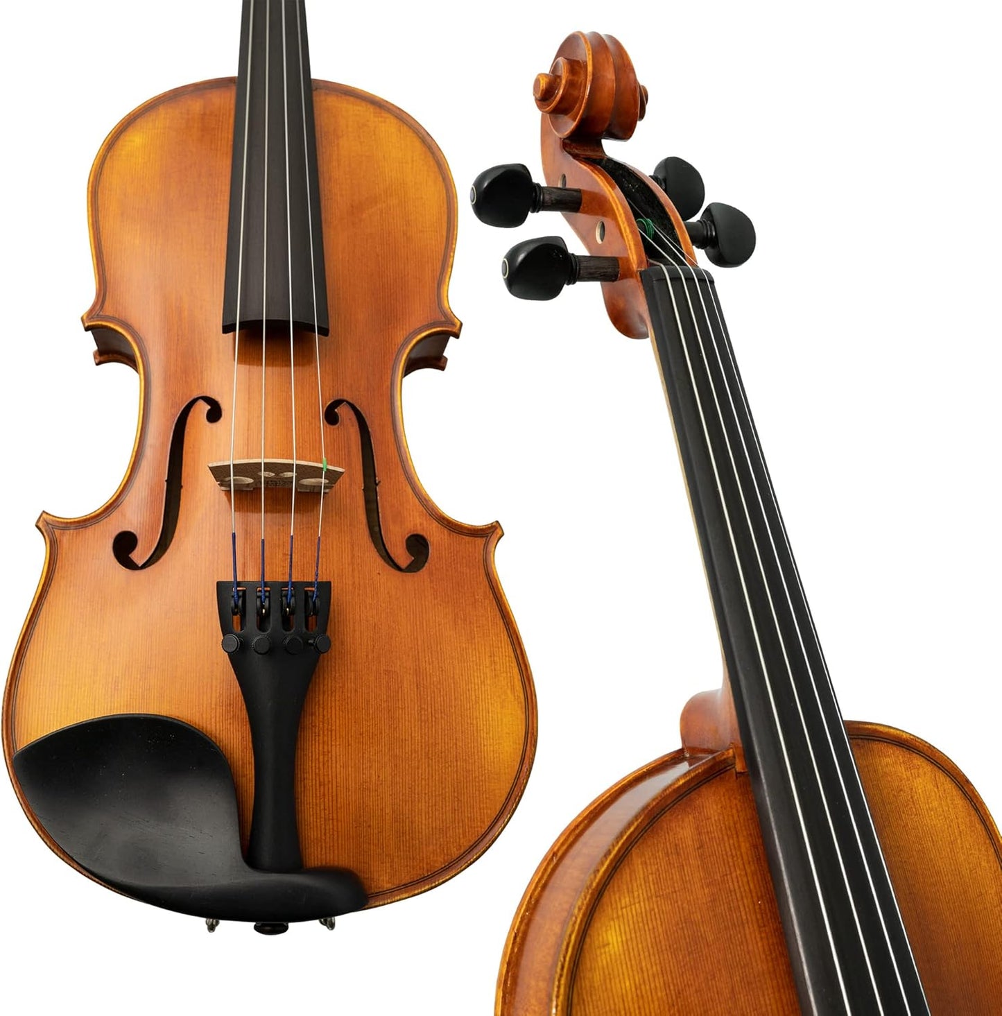 Kennedy Violins Louis Carpini G2 Violin Outfit CLEARANCE Carrying Case and Accessories Included - Solid Maple Wood and Ebony Fittings (4/4)