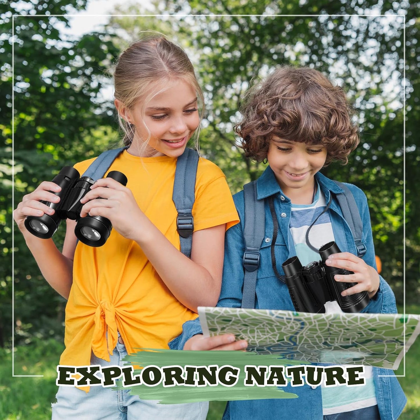 Libima 24 Pcs Binoculars for Kids Educational Compact Kids Binoculars with Neck String Toddler Telescope for Boys Girls Learning Bird Watching Camping Hiking Travel Safaris Birthday Gifts(Black)