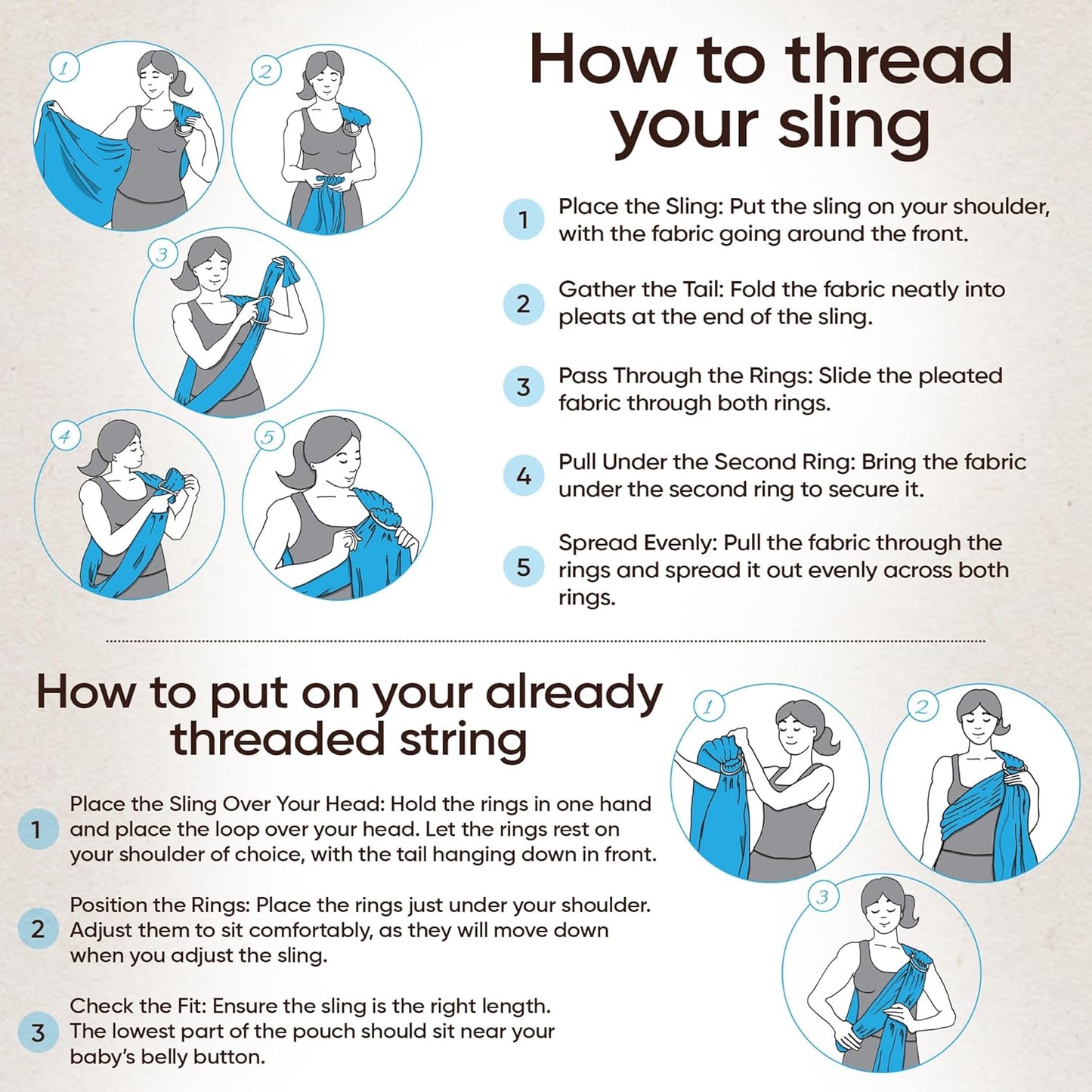 Hip Baby Wrap Ring Sling Baby Carrier for Infants and Toddlers - Beautiful, 100% Soft Cotton Baby Wraps Carrier For Babies 8-35 lbs - Perfect Baby Shower Gifts Moms And Dads - Nursing Cover (Midnight)