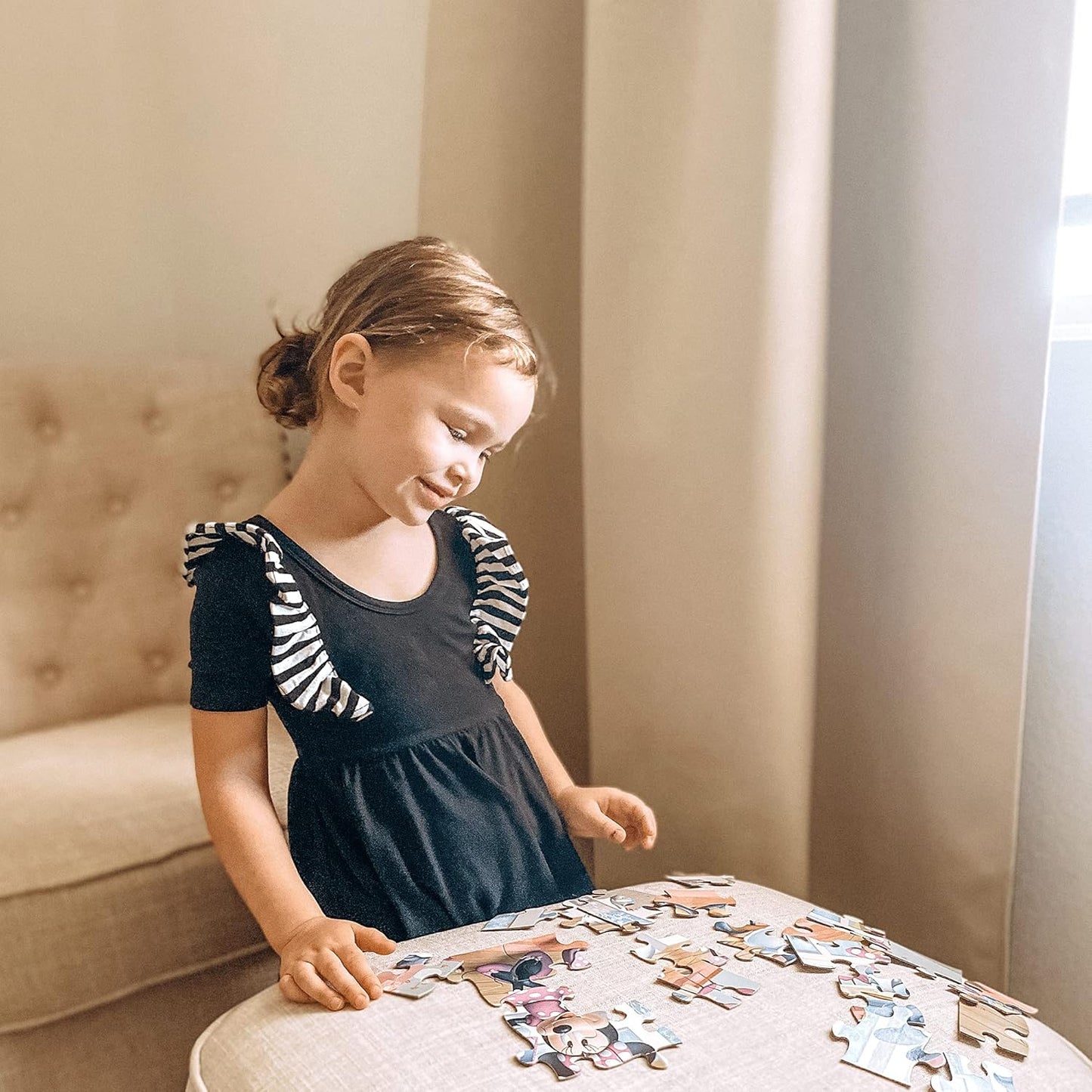 NICETOWN Thermal Insulated 100% Blackout Curtains, Sound Reducing Drapes with Black Backing, Full Light Blocking Panels for Patio Sliding Door (Biscotti Beige, 1 Pair, 52 inches x 108 inches)