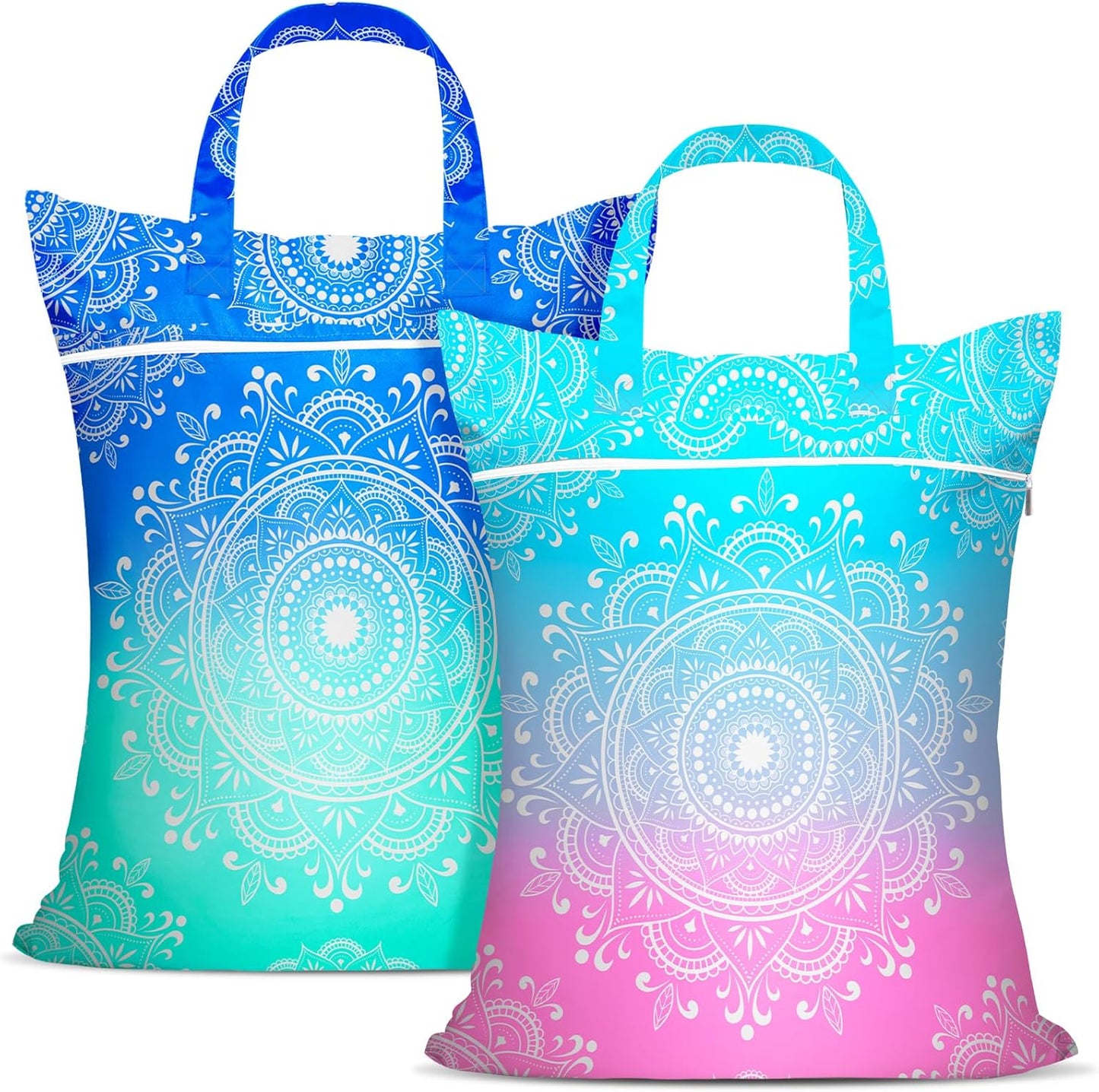 2 Pcs Large Travel Laundry Bags - Waterproof with Handle, Washable Dirty Clothes Bags for Travel, Wet & Dry, Gym, Swimming Pool, College Dorm