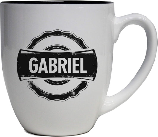 My Personal Memories Custom Monogrammed Coffee Latte Mug and Tea Cup - Personalized and Engraved (White)