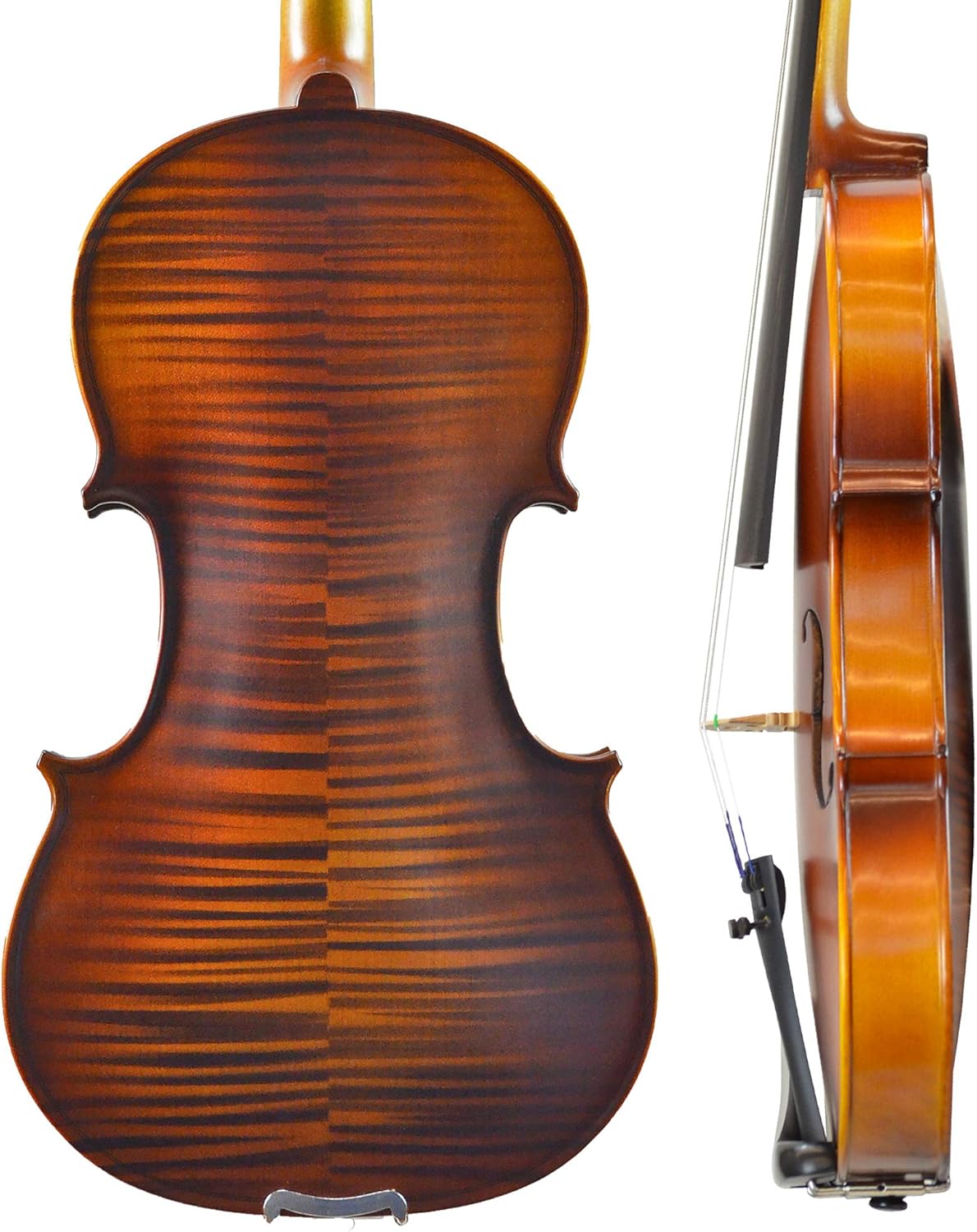 Bunnel G1 Violin Outfit 3/4 Size - Carrying Case and Accessories Included - Solid Maple Wood and Ebony Fittings By Kennedy Violins