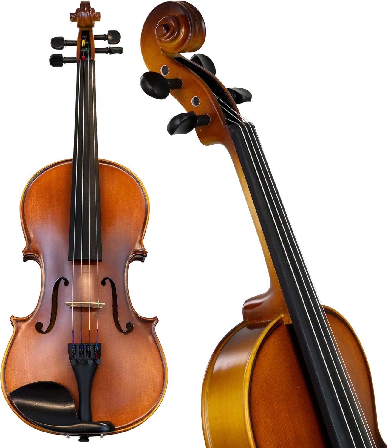 Bunnel Premier Violin Outfit 1/8 Size - Carrying Case and Accessories Included — Solid Maple Wood and Ebony Fittings By Kennedy Violins