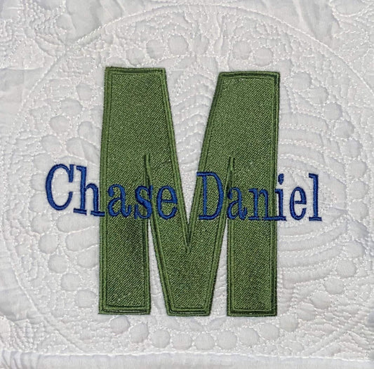 Personalized Baby Blanket Baby Quilt Monogrammed Blankets for Boys and Girls Embroidered Baby Gifts Chase