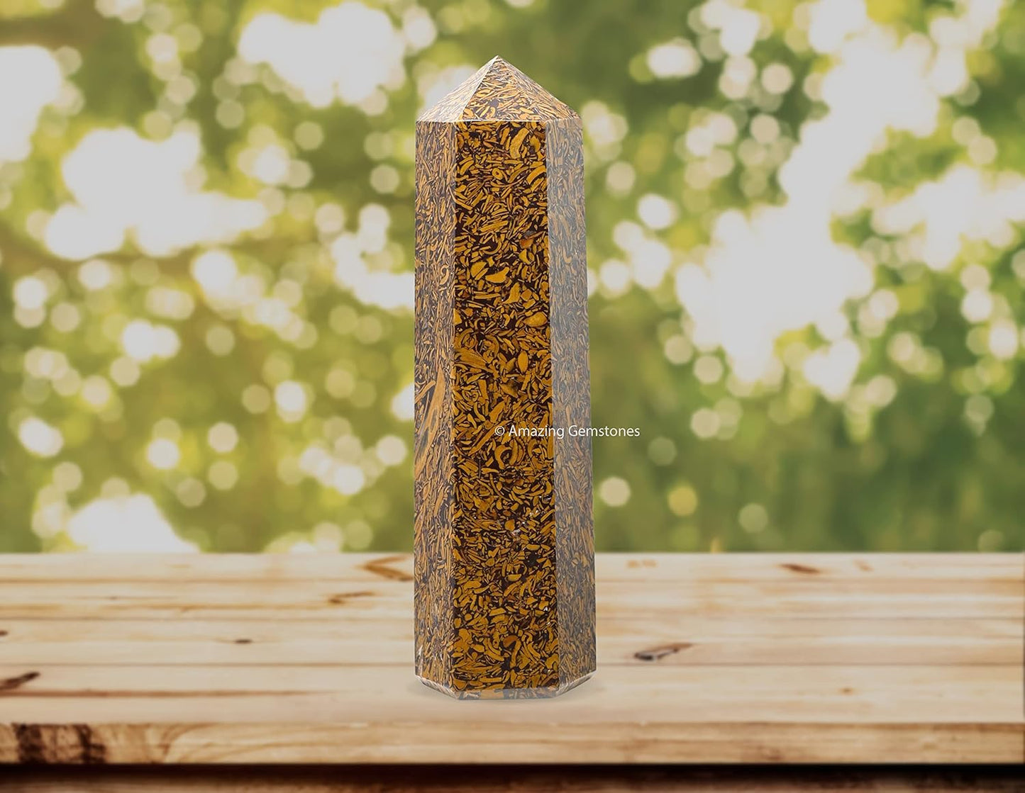 Amazing Gemstone Large Mariyam Jasper Calligraphy Jasper Crystal Towers ~ Natural Healing Crystal Point Obelisk for Reiki Healing and Crystal Grid (5.5 to 6 INCH)